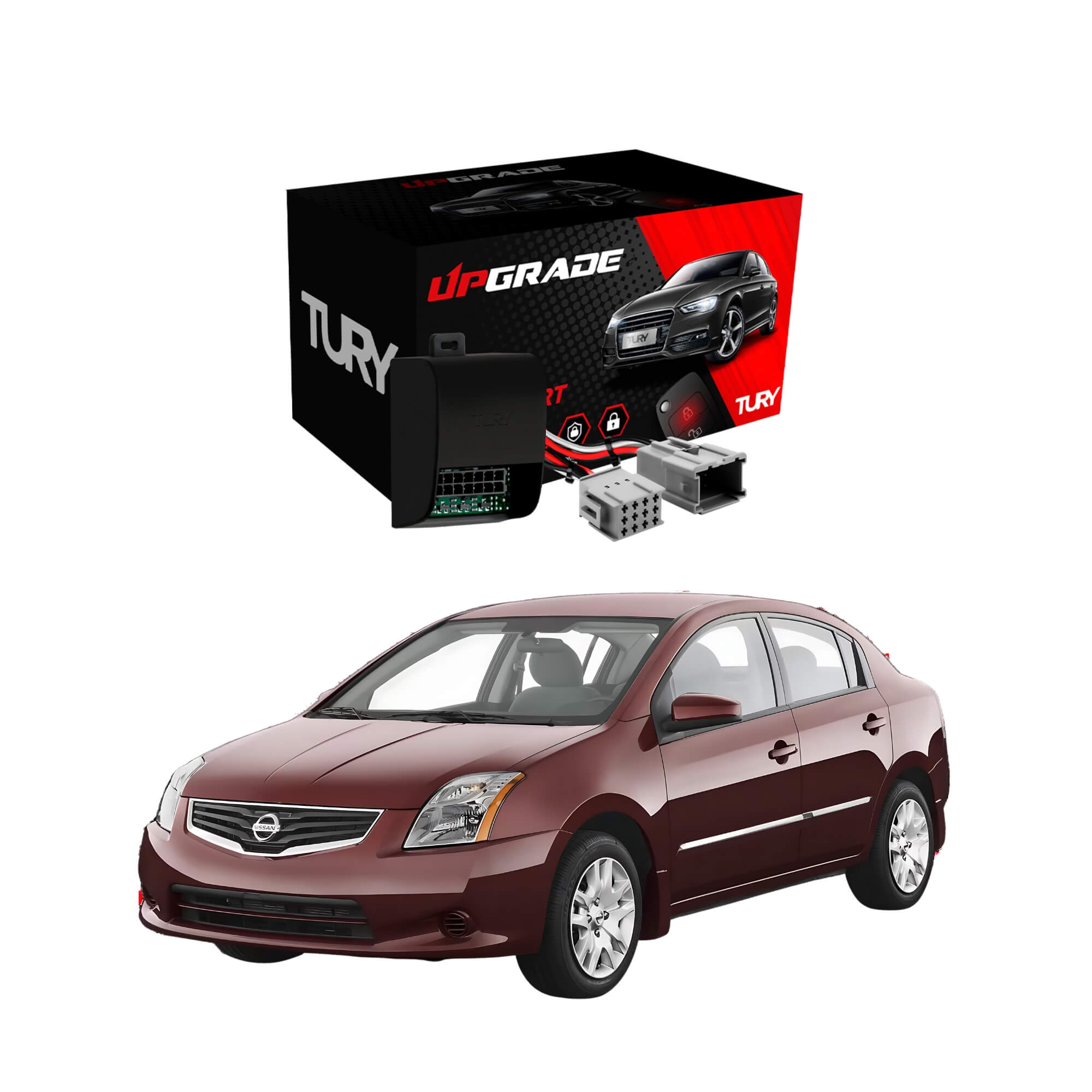 Módulo Automação de Retrovisores compatível com Sentra de 2010 até 2013 Tury - PARK1.0.1BK