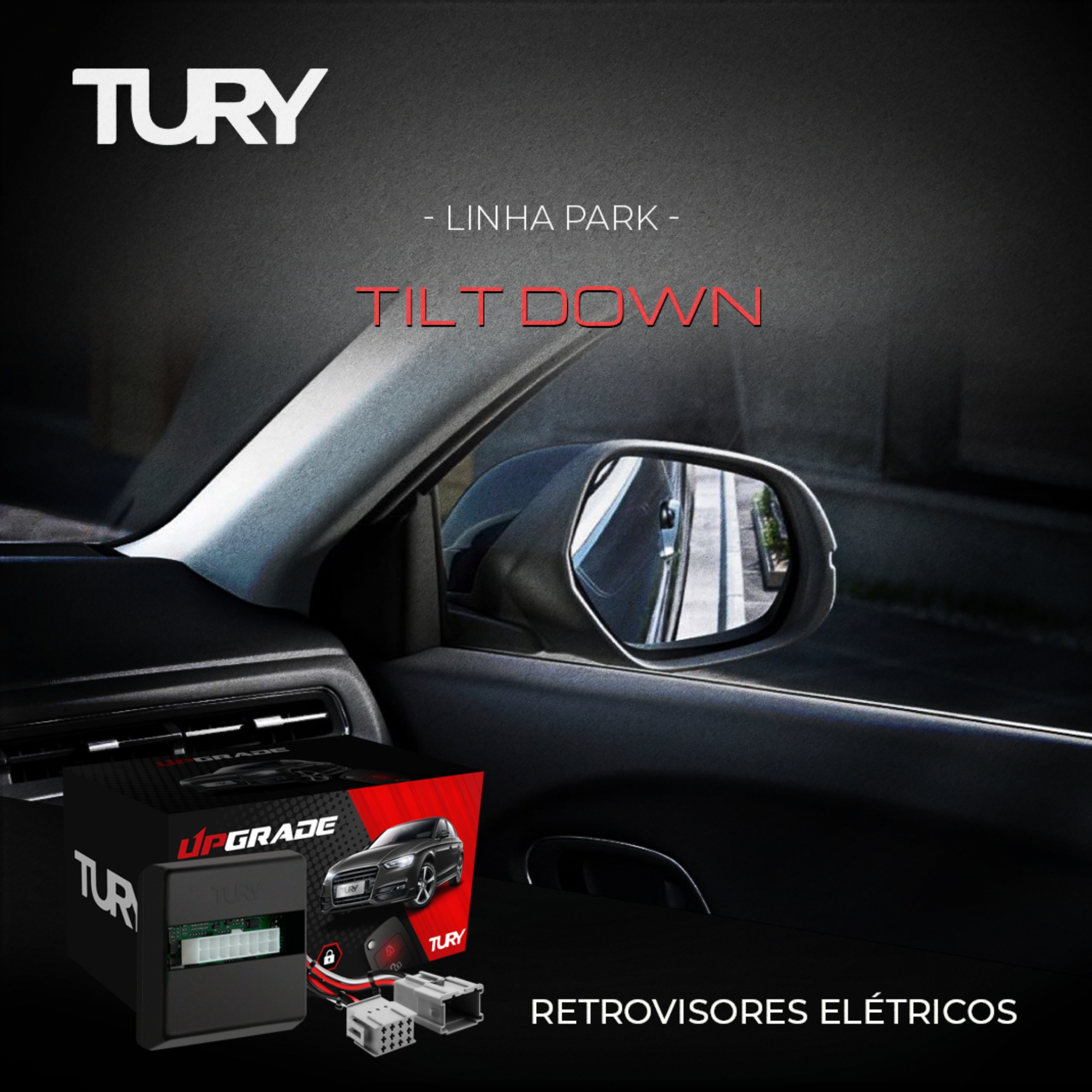 Modulo de Retrovisor com Tilt Down para Sportage sem Rebatimento 2017 até 2022 Tury PARK1.2.4BW