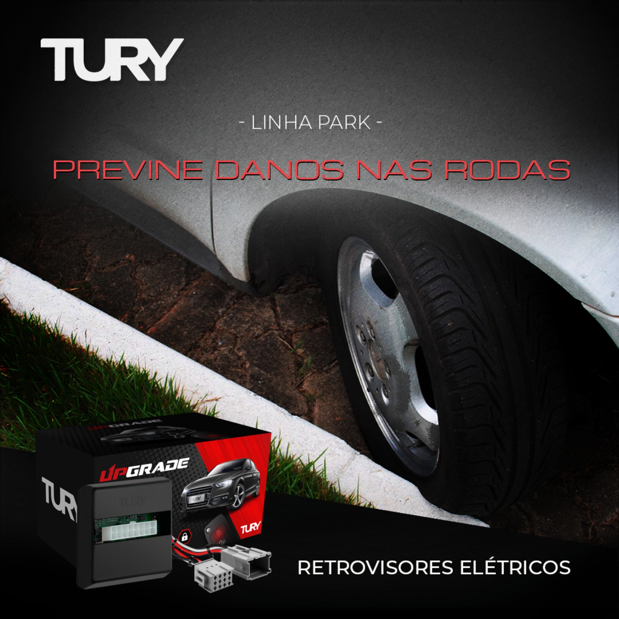 Modulo de Retrovisor com Tilt Down para Sportage sem Rebatimento 2017 até 2022 Tury PARK1.2.4BW