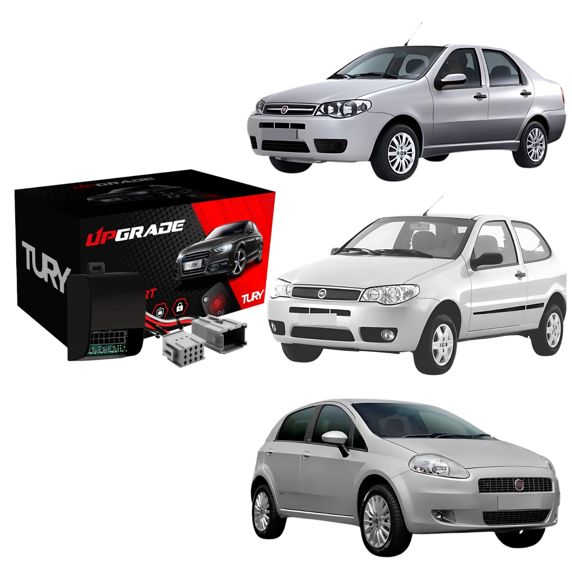 Módulo Automação Retrovisores compatível c/ Siena, Palio, Punto, Idea, Strada Tury - PARK1.2.6AQ