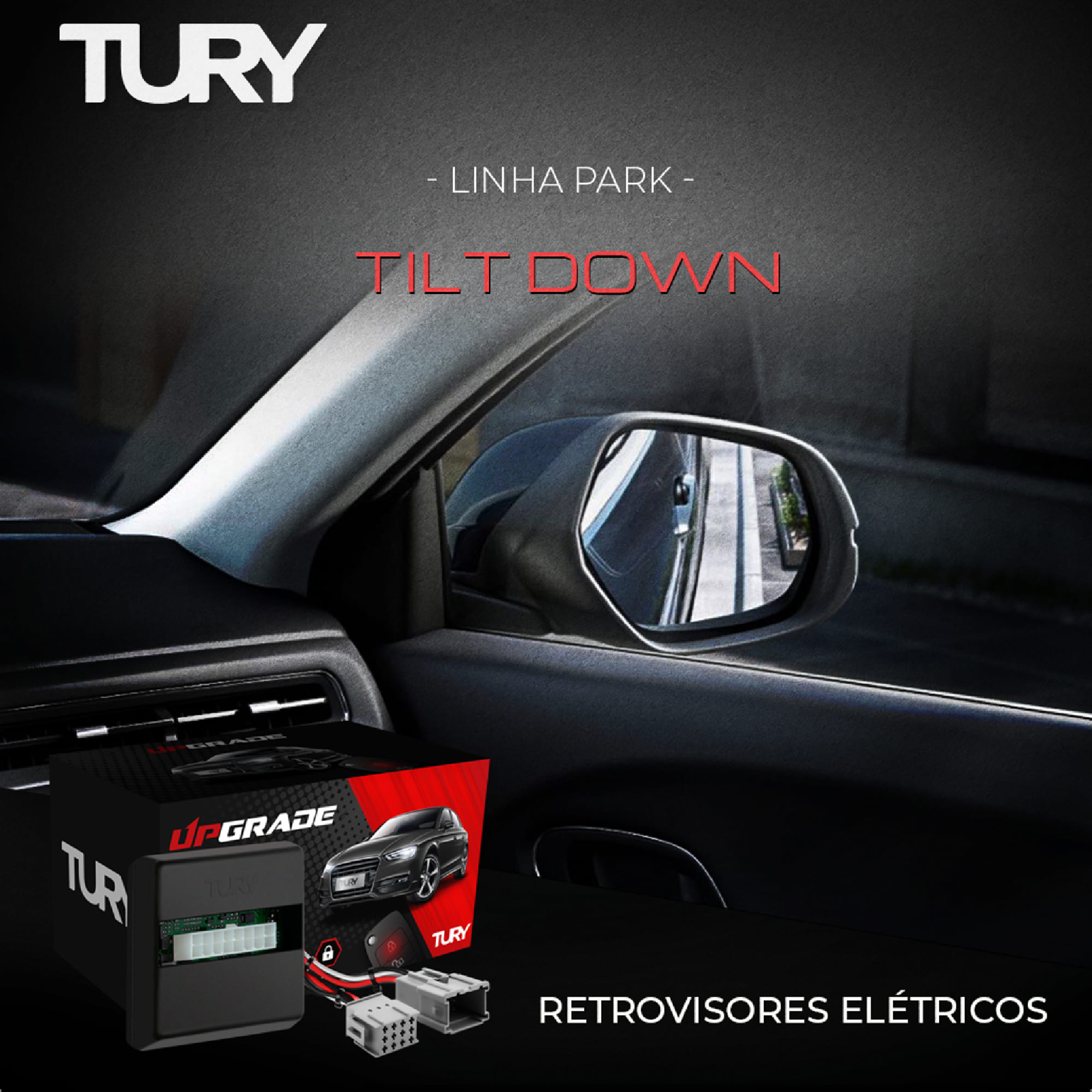 Módulo Retrovisor Elétrico Tilt Down Air Cross A partir de 2010 C3 Picasso 11/18 Tury PARK1.50.0AN