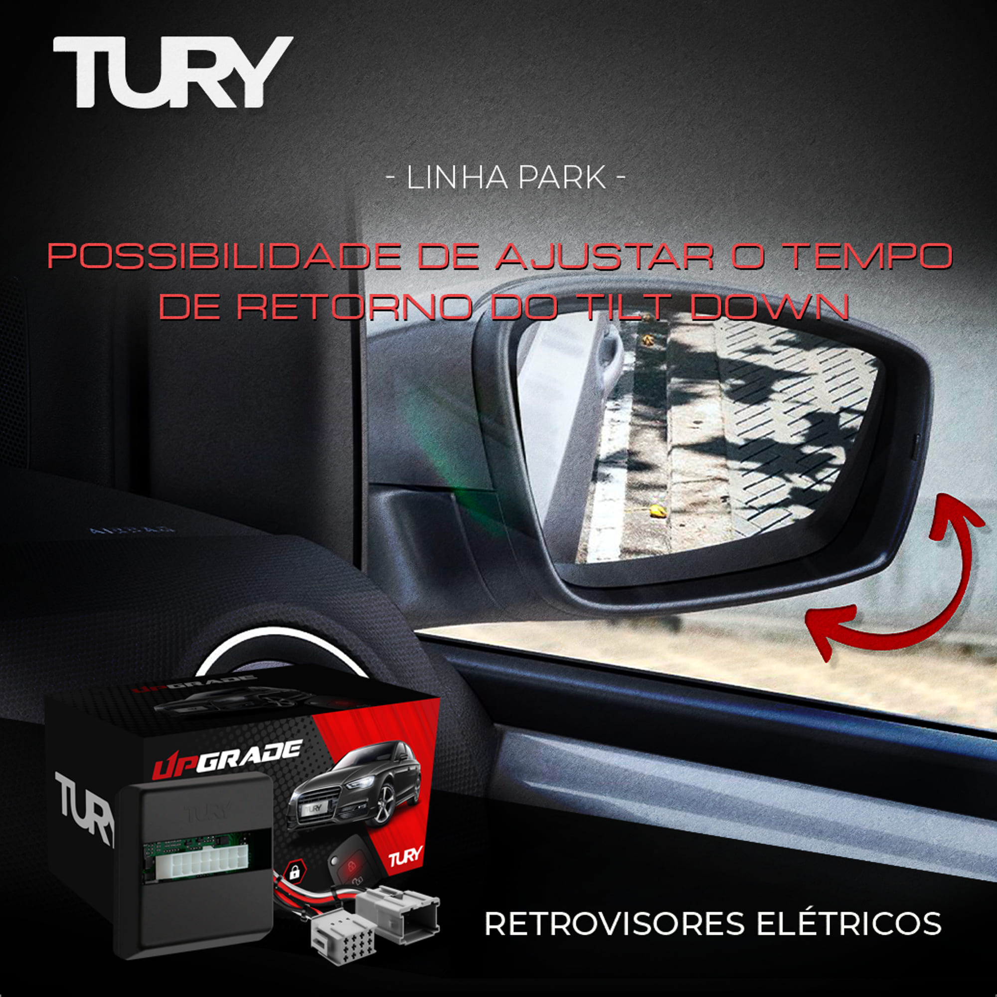 Módulo Retrovisor Elétrico Tilt Down Air Cross A partir de 2010 C3 Picasso 11/18 Tury PARK1.50.0AN