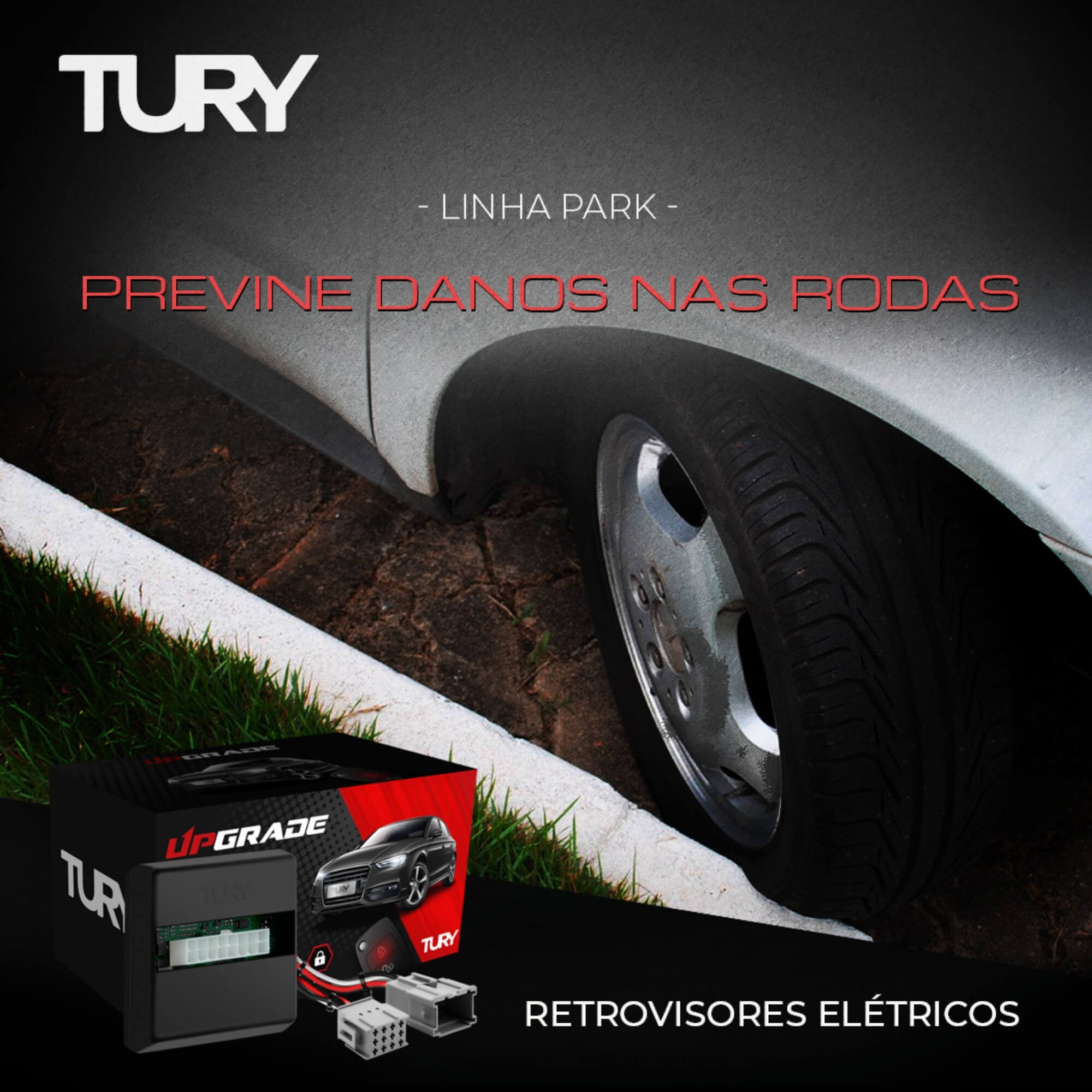 Módulo Automação de Retrovisores com Tilt Down compatível c/ Corolla 15/19 Tury - PARK1.4.3V