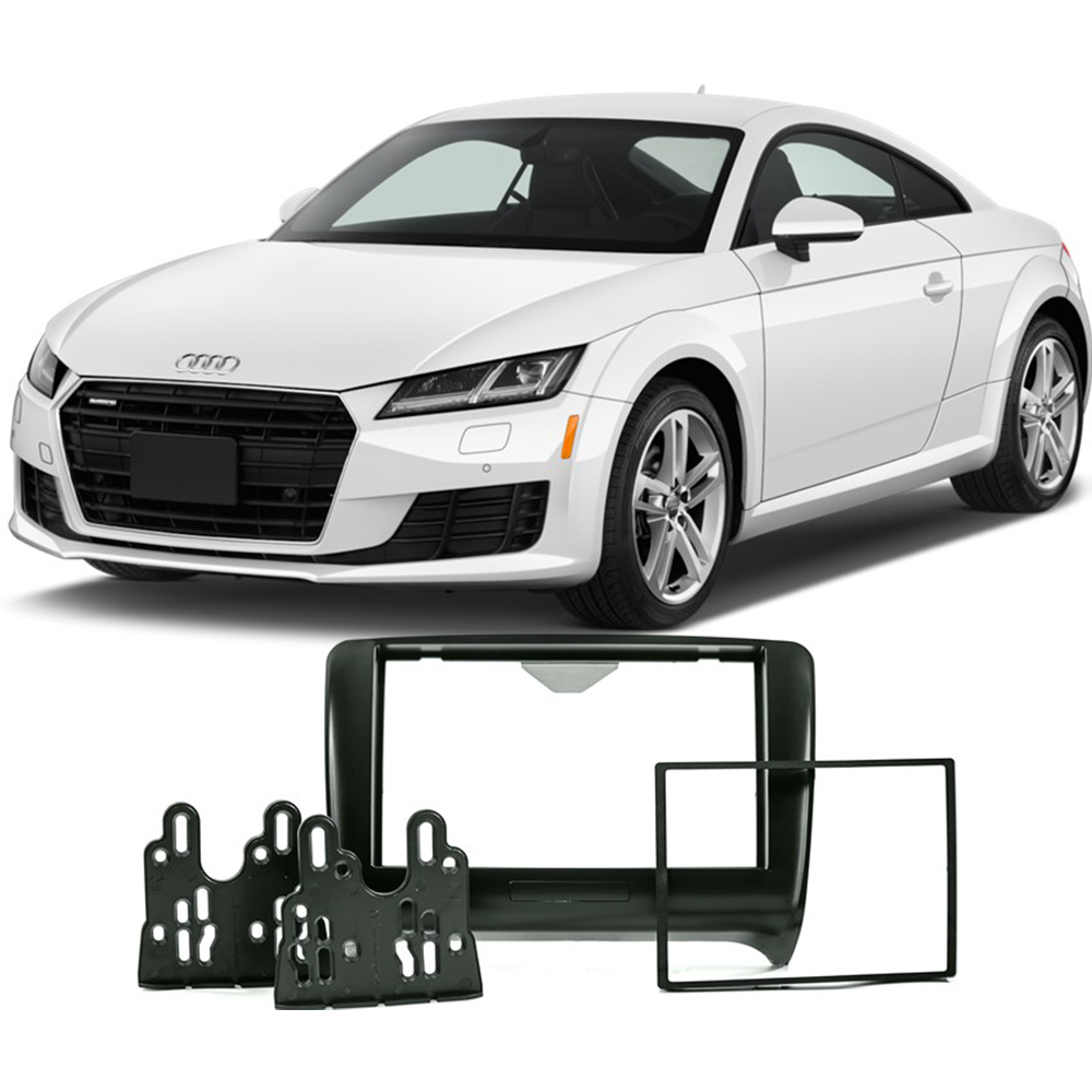 Moldura 2 Din Audi TT 2000 em diante 2 Din Preta - JP/CH EPX 159