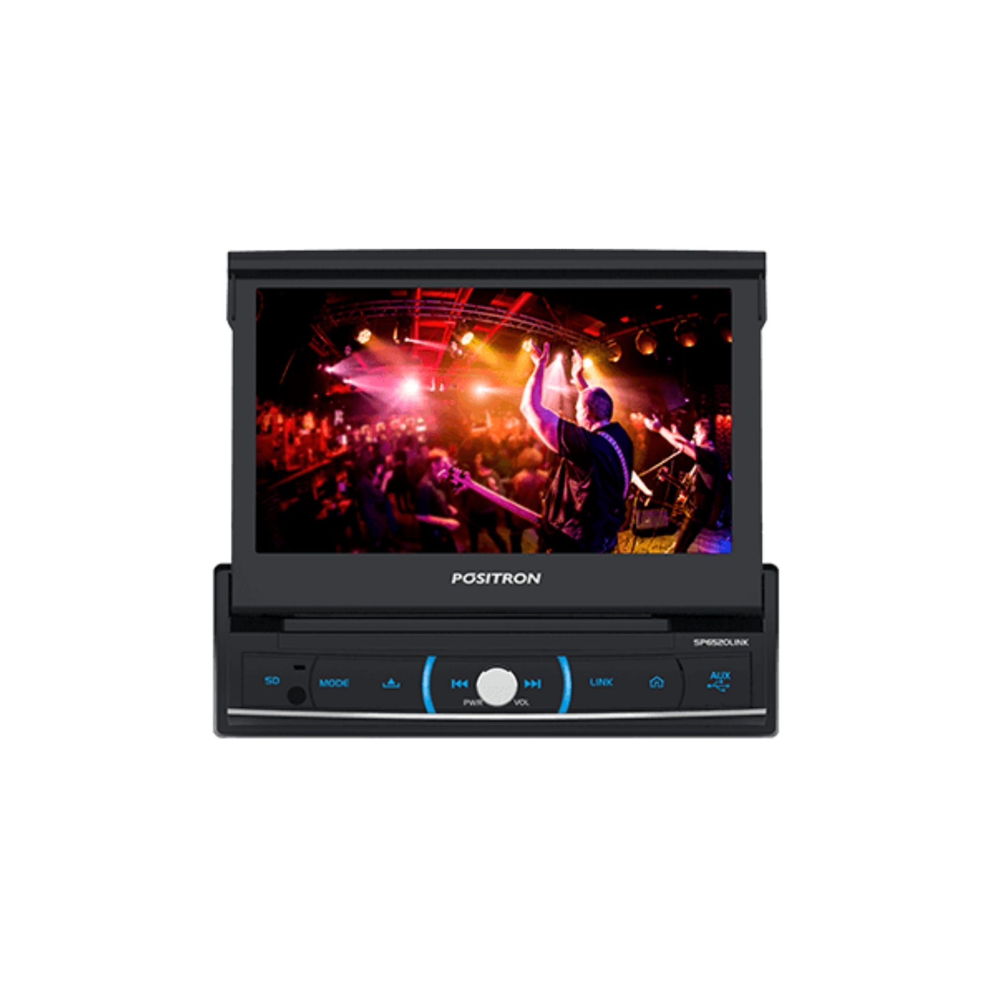 Central Multimídia 7" retratil TV/BT/USB/MicroSD/AM/FM/RCA/Espelhamento Positron SP6520 LINK