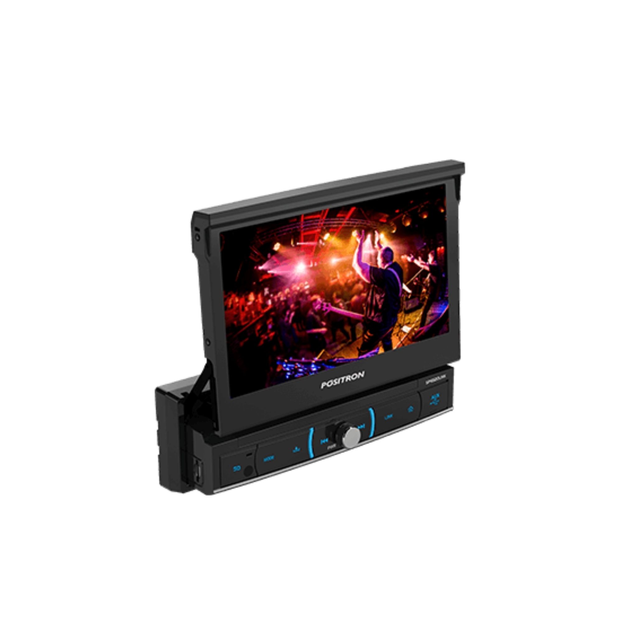 Central Multimídia 7" retratil TV/BT/USB/MicroSD/AM/FM/RCA/Espelhamento Positron SP6520 LINK