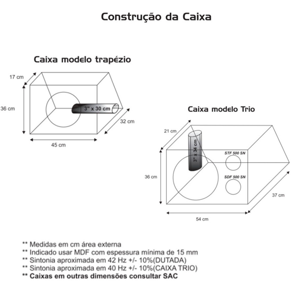 Subwoofer Falcon XD500-12" Bobina Dupla 250Wrms 4 ohms