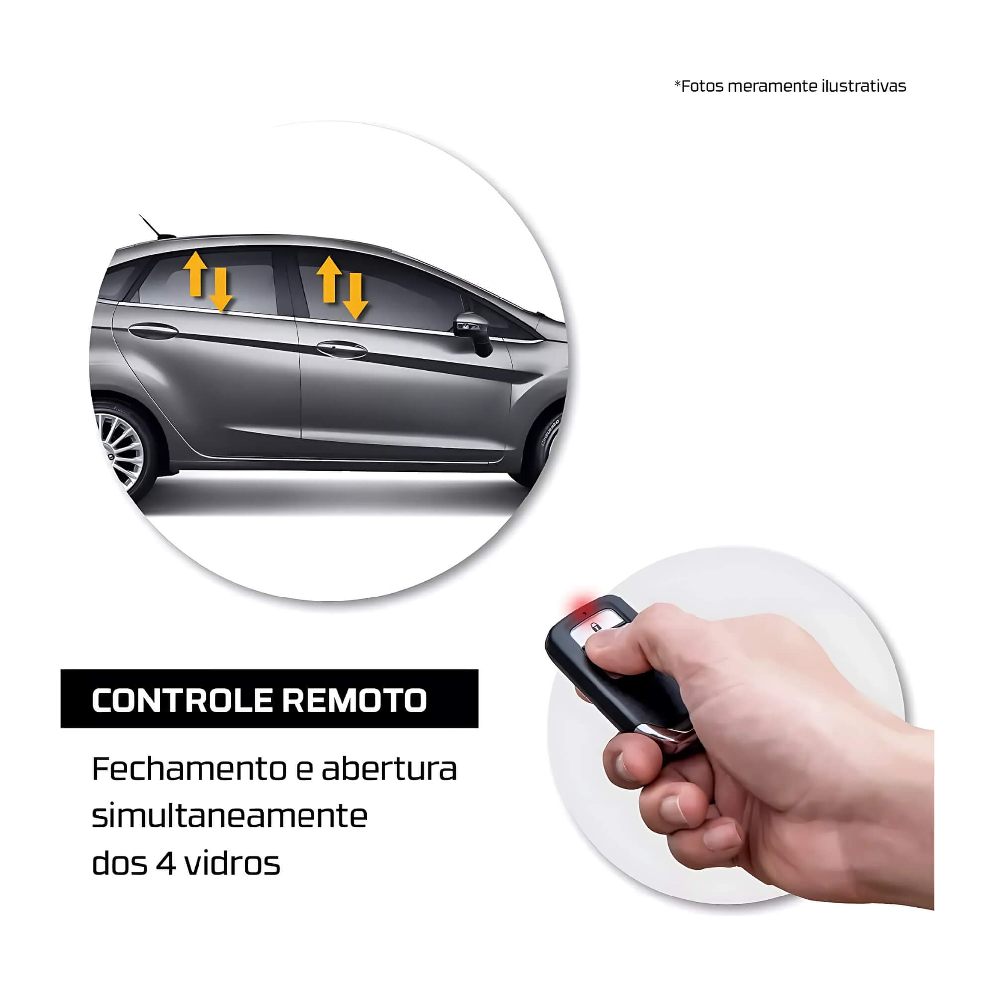 Modulo de Vidro com Anti-esmagamento i30 2007 a 2012 Tury - PRO4.28E