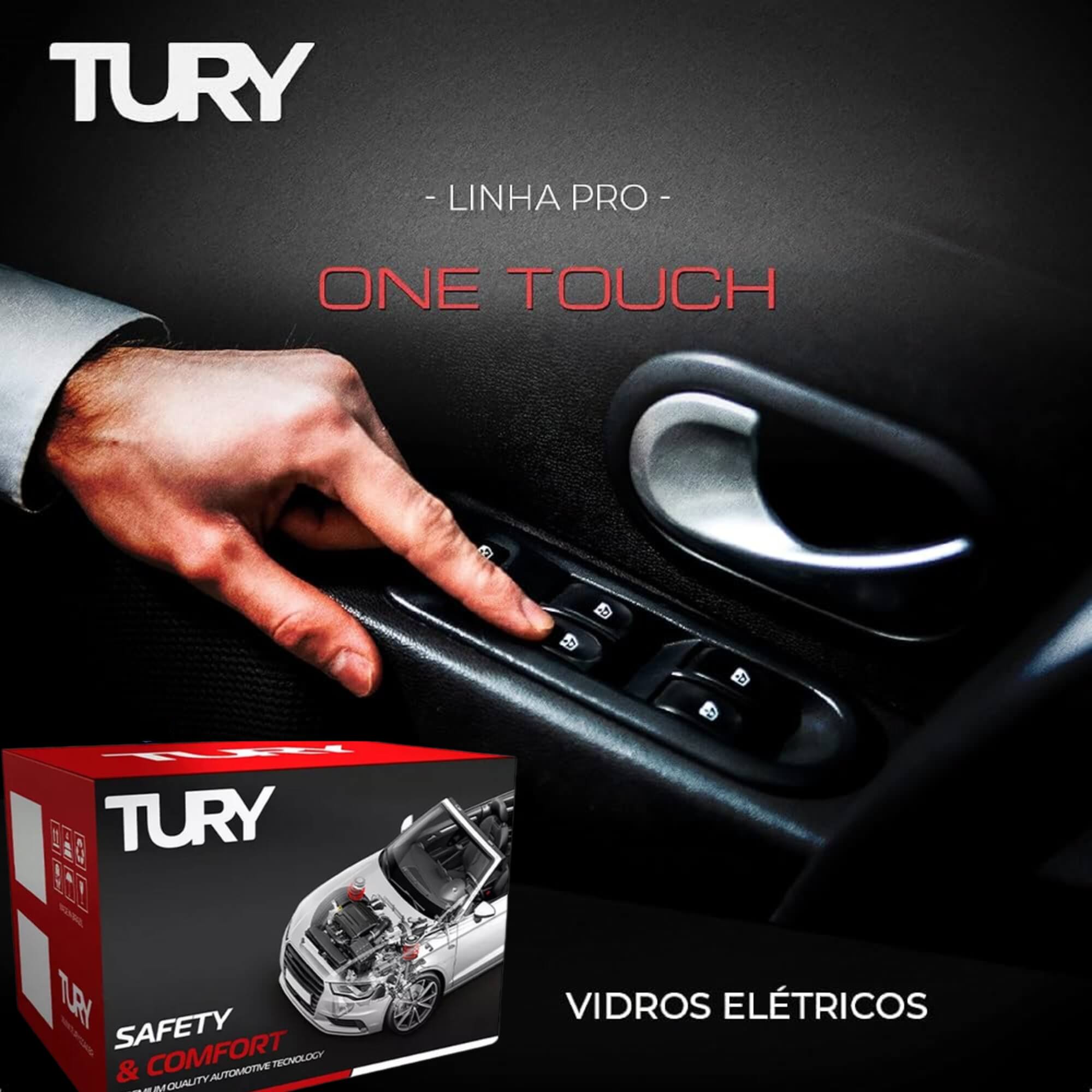 Modulo de Vidro com Anti-esmagamento i30 2007 a 2012 Tury - PRO4.28E