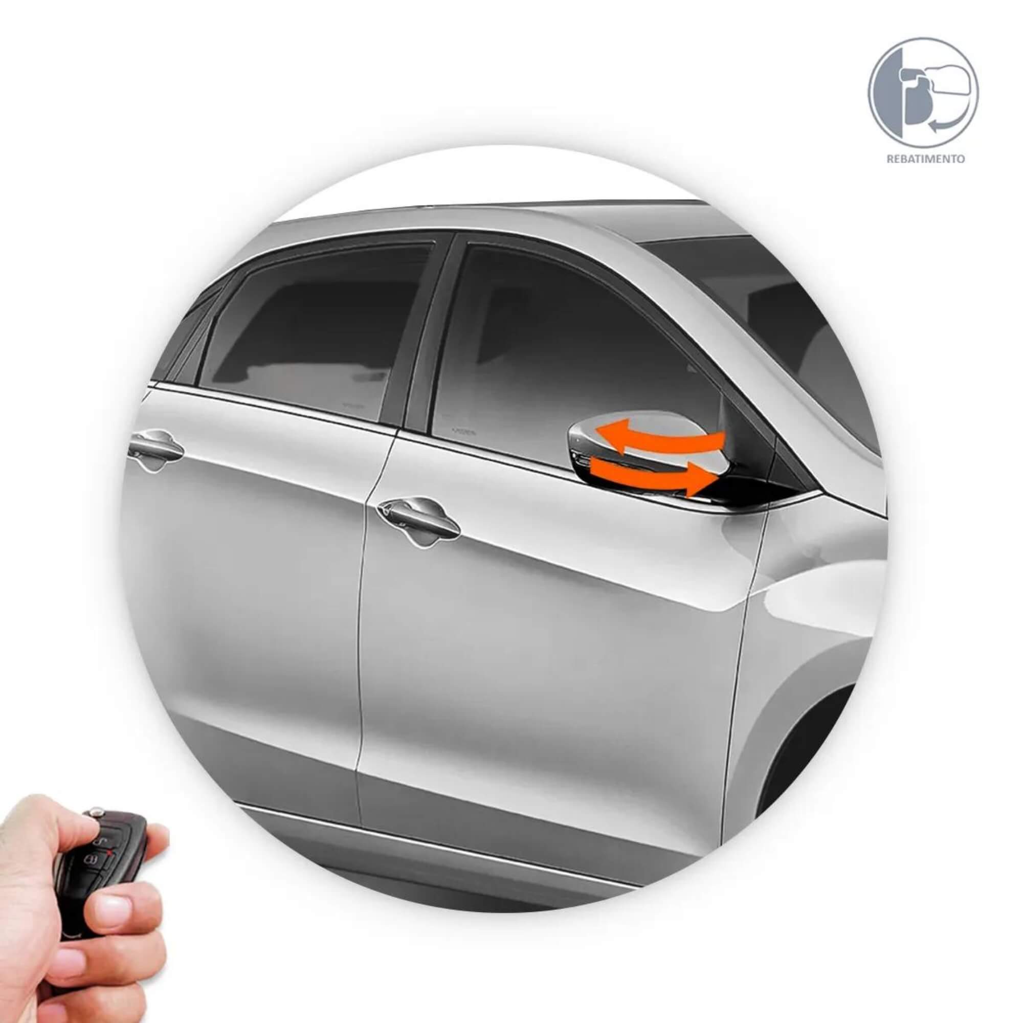 Modulo Retrovisor Tury Cruze LTZ 2017 em diante PARK3.6.6BV c/ Tilt Down/Rebatimento Plug & Play