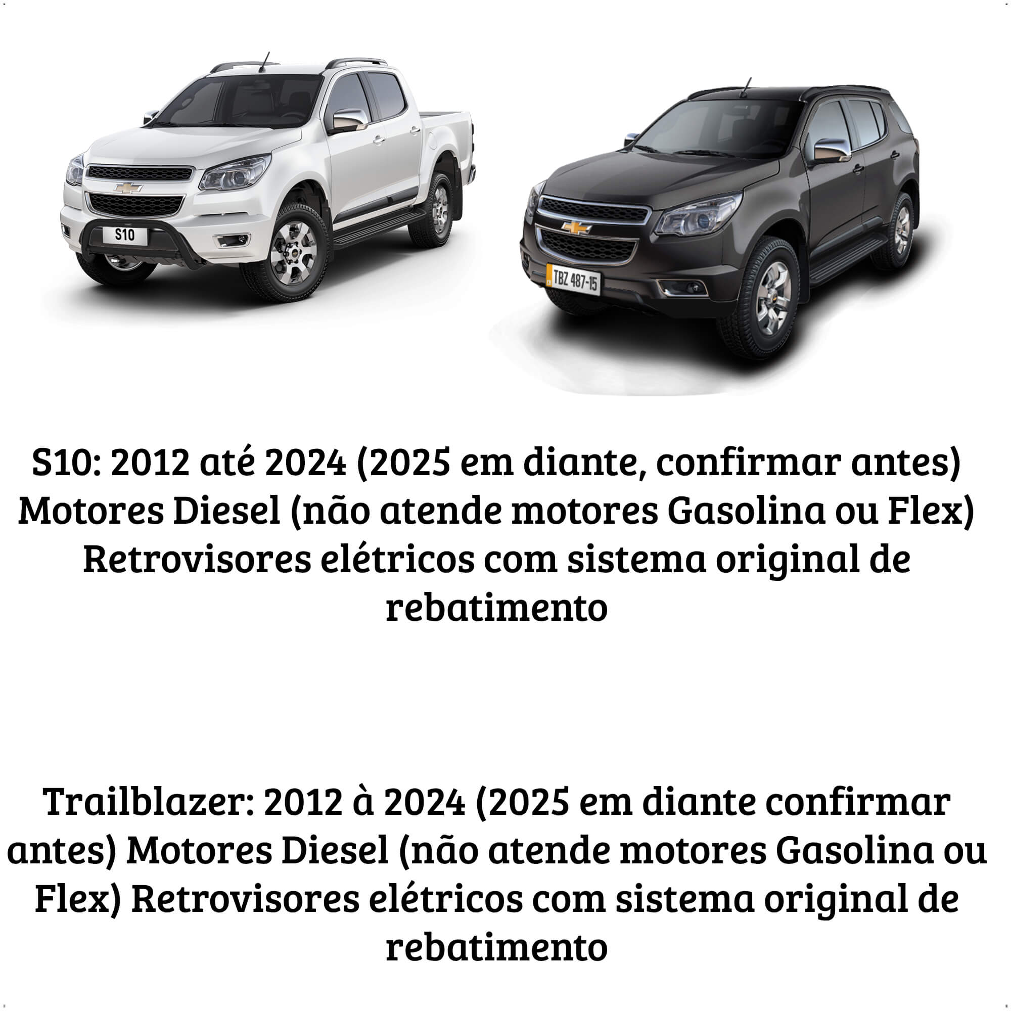 Modulo de Retrovisor com Tilt Down S10 Trailblazer Tury - PARK3.8.8J