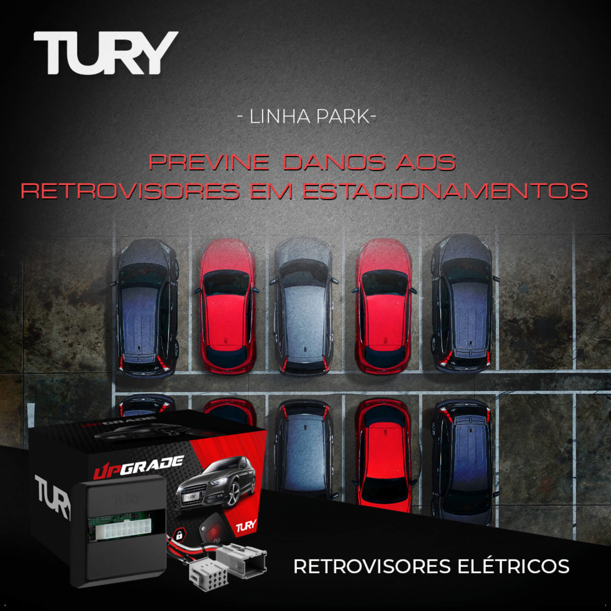 Módulo Rebatimento Retrovisor compatível c/ Hilux e SW4 A partir de 2016 Tury - PARK2AU