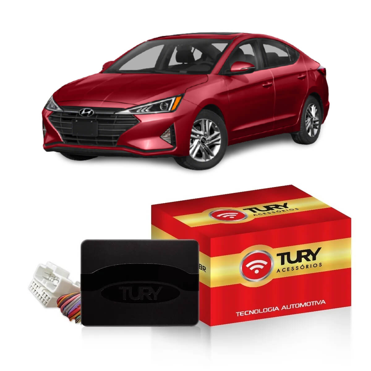 Modulo de Vidro com Anti-esmagamento Hyundai Elantra 2017 em diante Tury PRO4.54DX
