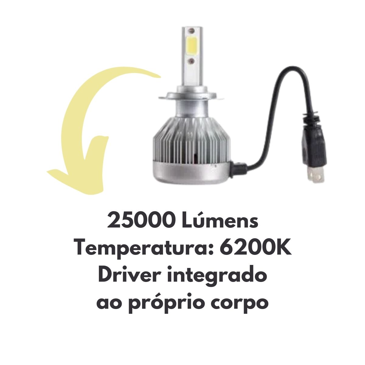 Super Led Multilaser Kit Hb4 20W 6200k 25000h Resistente a Água Alto Brilho Automotiva AU840