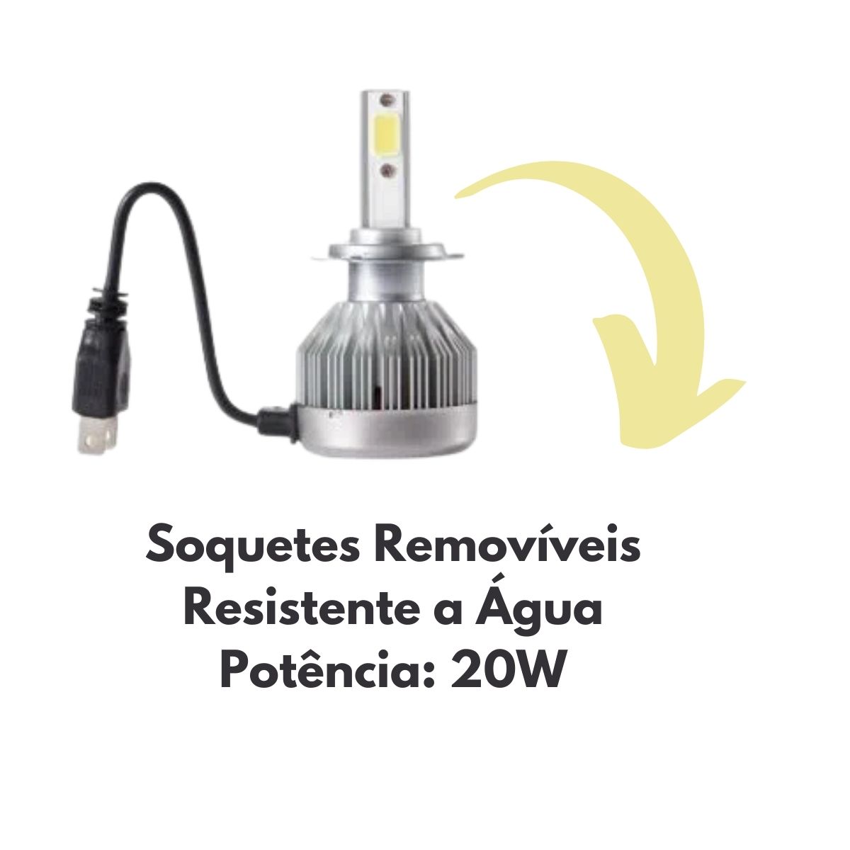 Super Led Multilaser Kit Hb4 20W 6200k 25000h Resistente a Água Alto Brilho Automotiva AU840