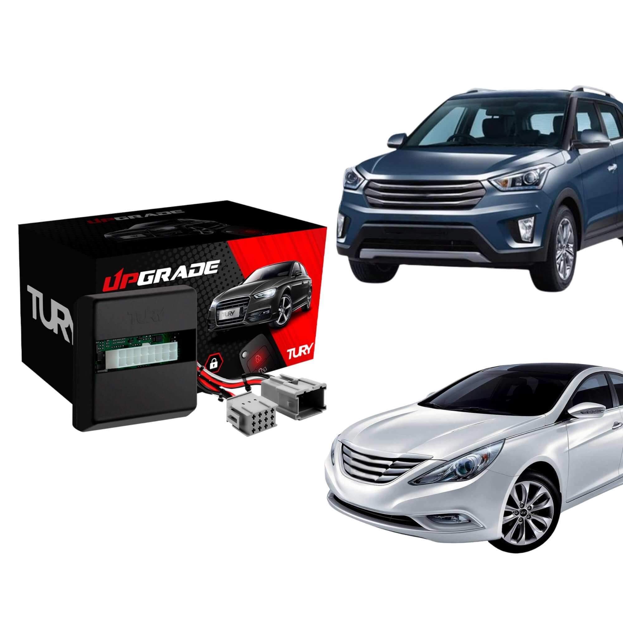 Módulo Automação de Retrovisores compatível com Creta 17/19 e Sonata 11/14 Tury - PARK3.2.4CN