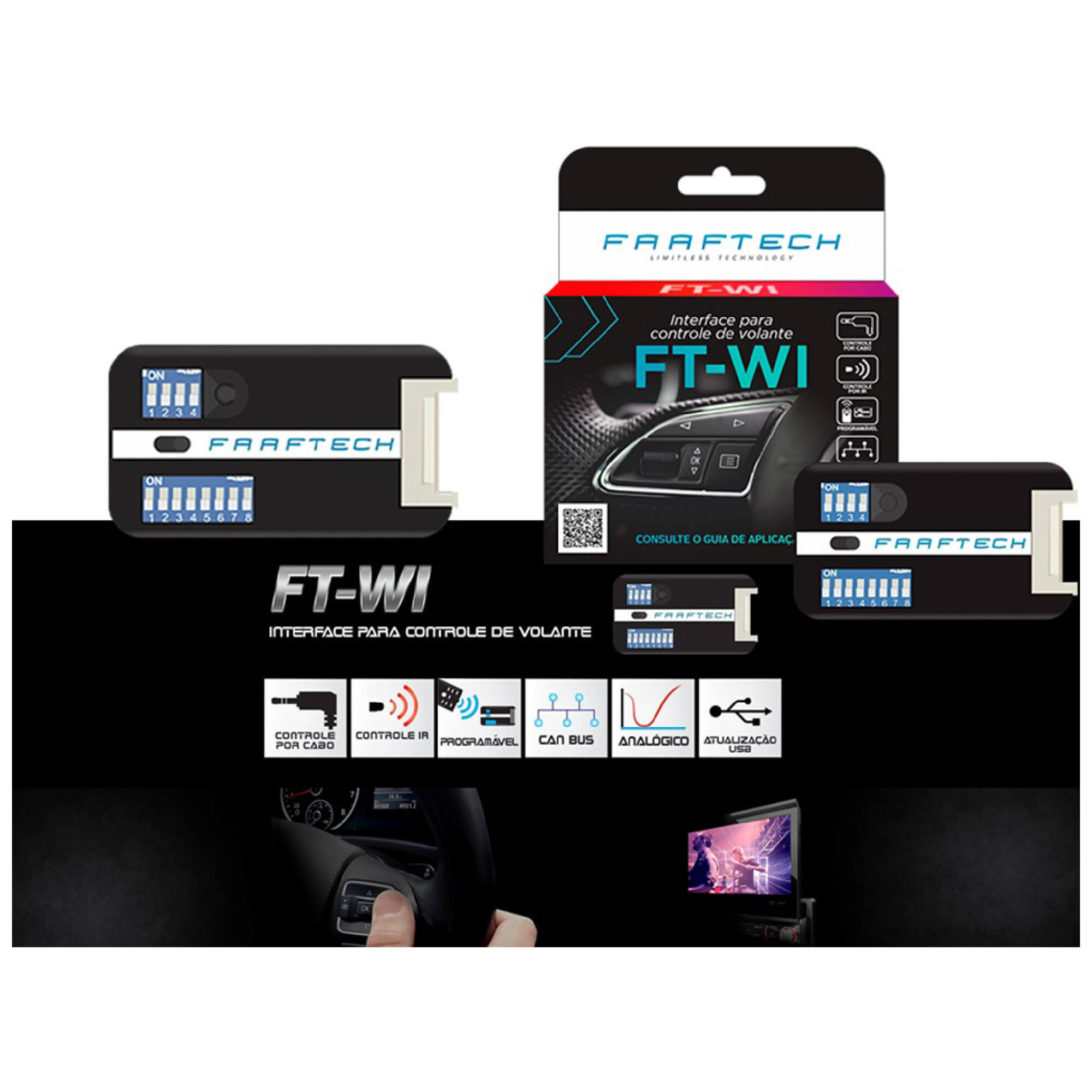 Interface para Controle de Volante Faaftech FT-WI