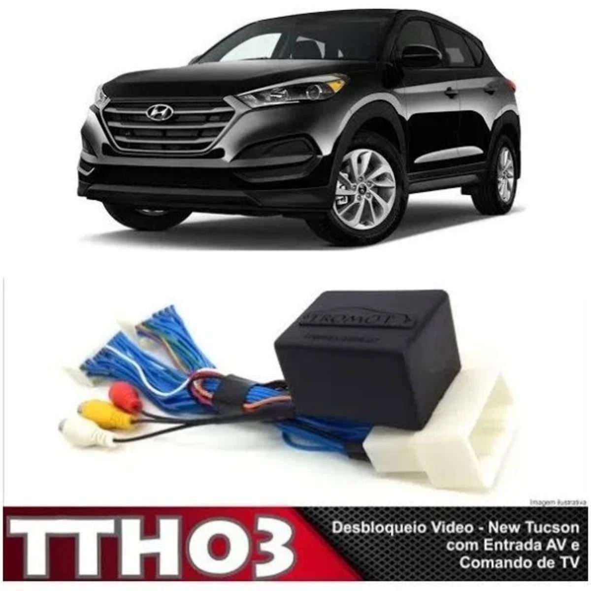 Interface de Desbloqueio de Vídeo Hyundai Tucson 2017 e 2018 Plug and Play Entrada Av TTH03 Tromot