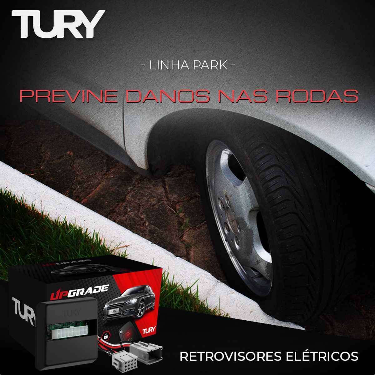 Modulo de Retrovisor com Tilt Down Creta 2017 a 2024 Tury - PARK1.2.4CM