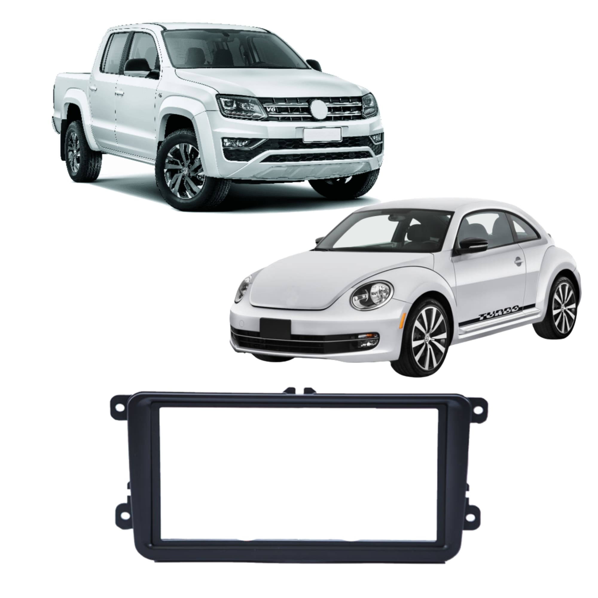 Moldura 2 Din Jetta 06-17 Passat/Variant 06-14 Tiguan 09-17 Gol/Voyage 16-20 7" Expex EPX249