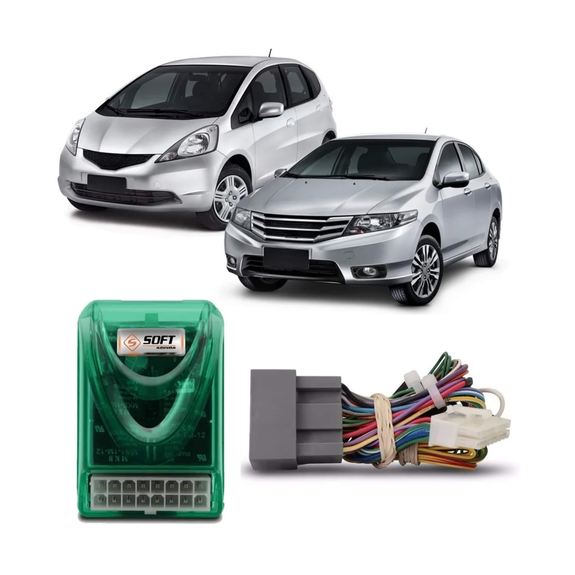 Módulo Vidro Elétrico Honda City Fit 2014 Subida 4 Portas Soft - A.A.28.0044