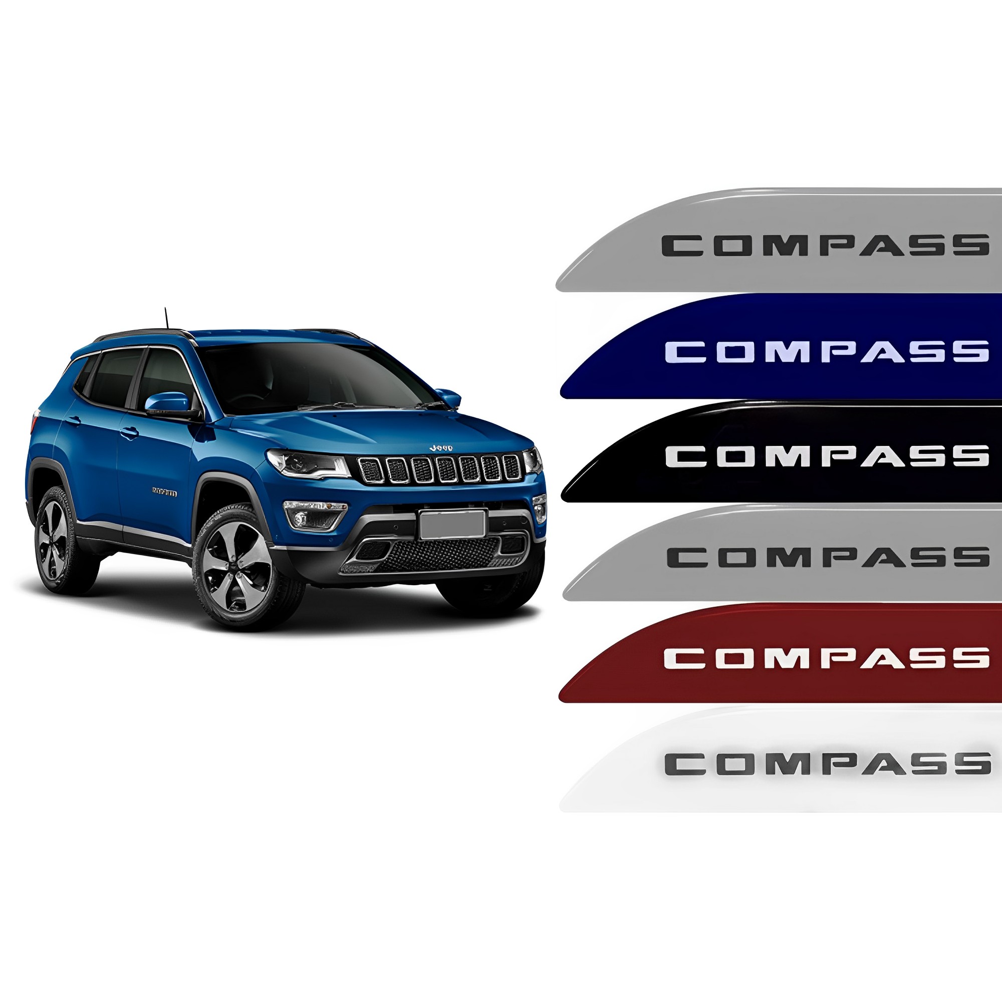 Friso Sean com nome Jeep Compass Vermelho Tribal Facão