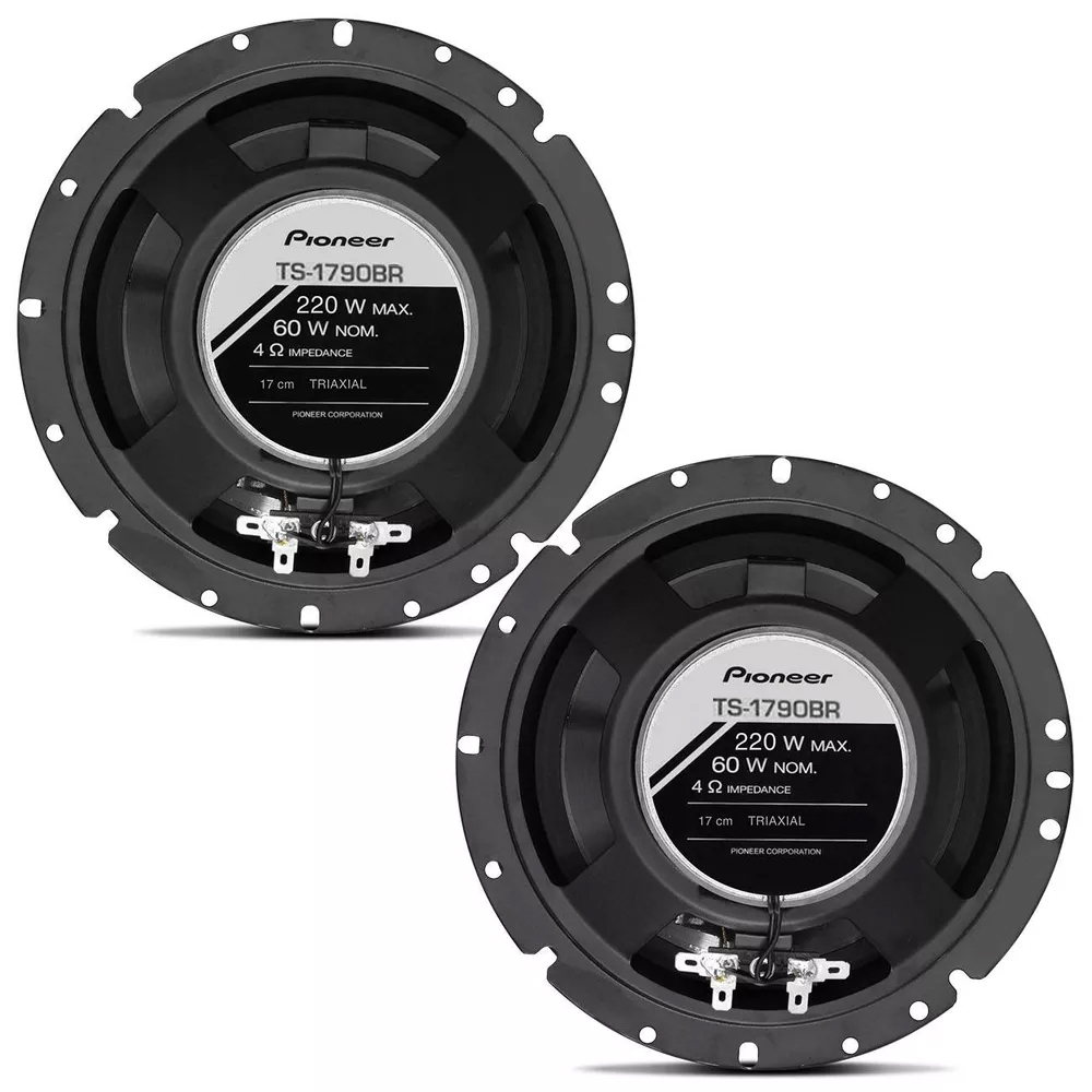 Alto Falantes Pioneer TS-1790BR 6 Polegadas 120W RMS 4 Ohms Triaxial Bobina Carro Som Automotivo
