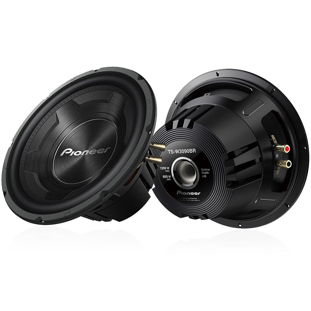 Alto Falante Subwoofer Pioneer TS-W3090BR 12 pol 600W RMS 2X4 Ohms Bobina Dupla