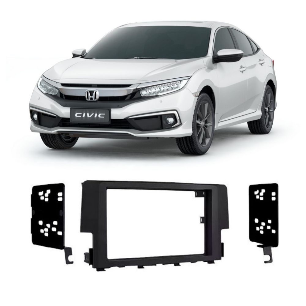 Moldura 2 Din Civic G10 2017 a 2021 JP/CH Expex EPX 295