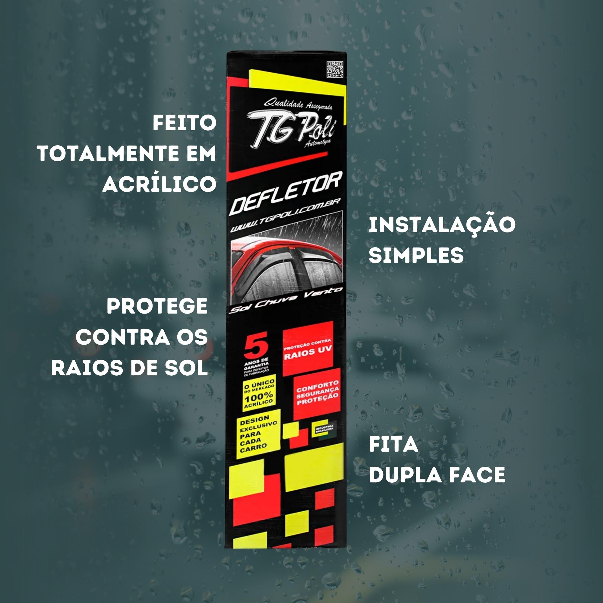 Calha De Chuva Defletor Renault Captur 2017 em diante 4 Portas TG Poli - 29010