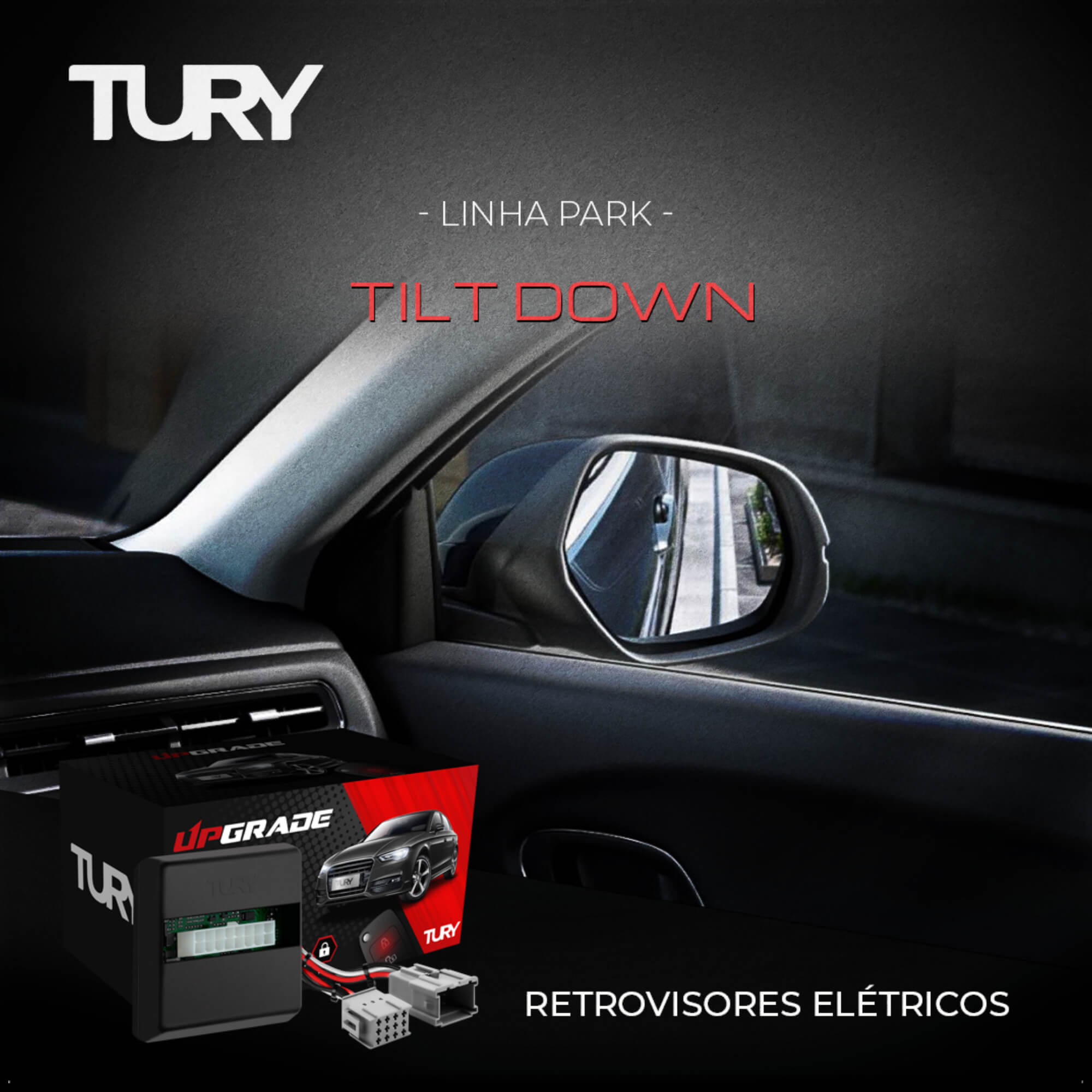 Módulo de Vidro Rebatimento/Fechamento/Tilt Down Hyundai i30 2016 Até 2019 Tury - PARK5.2.4DA
