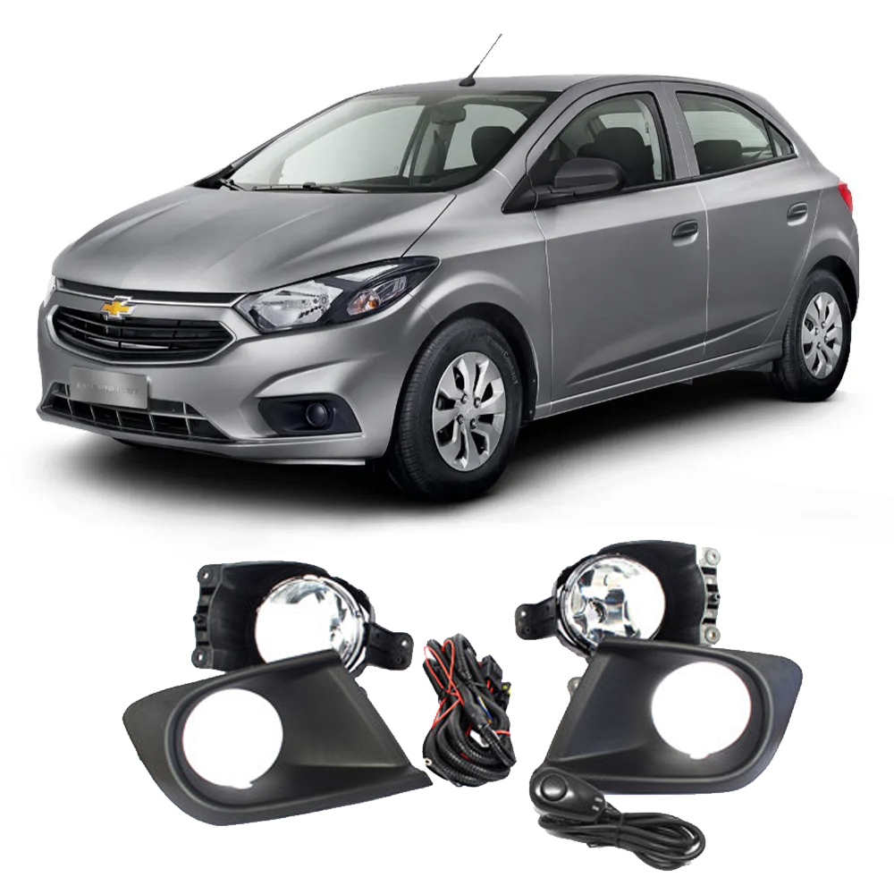 Kit Farol de Milha Onix Joy 17/20/Prisma Joy 17/20 Moldura e Chave Univ. SL-042710U Shocklight