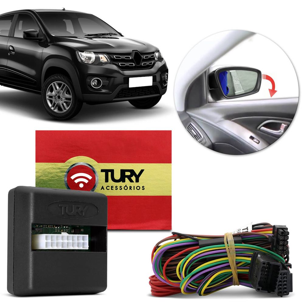 Modulo de Retrovisor com Tilt Down Renault Kwid 2017 a 2019 Tury - PARK1.53.8CO