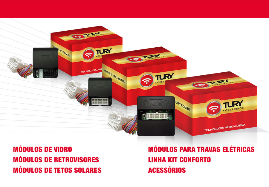 Modulo Vidro Tury Jac T5 2015/2016 Jac T6 2015 em diante Anti-esmagamento PRO476DH - Câmbio Manual