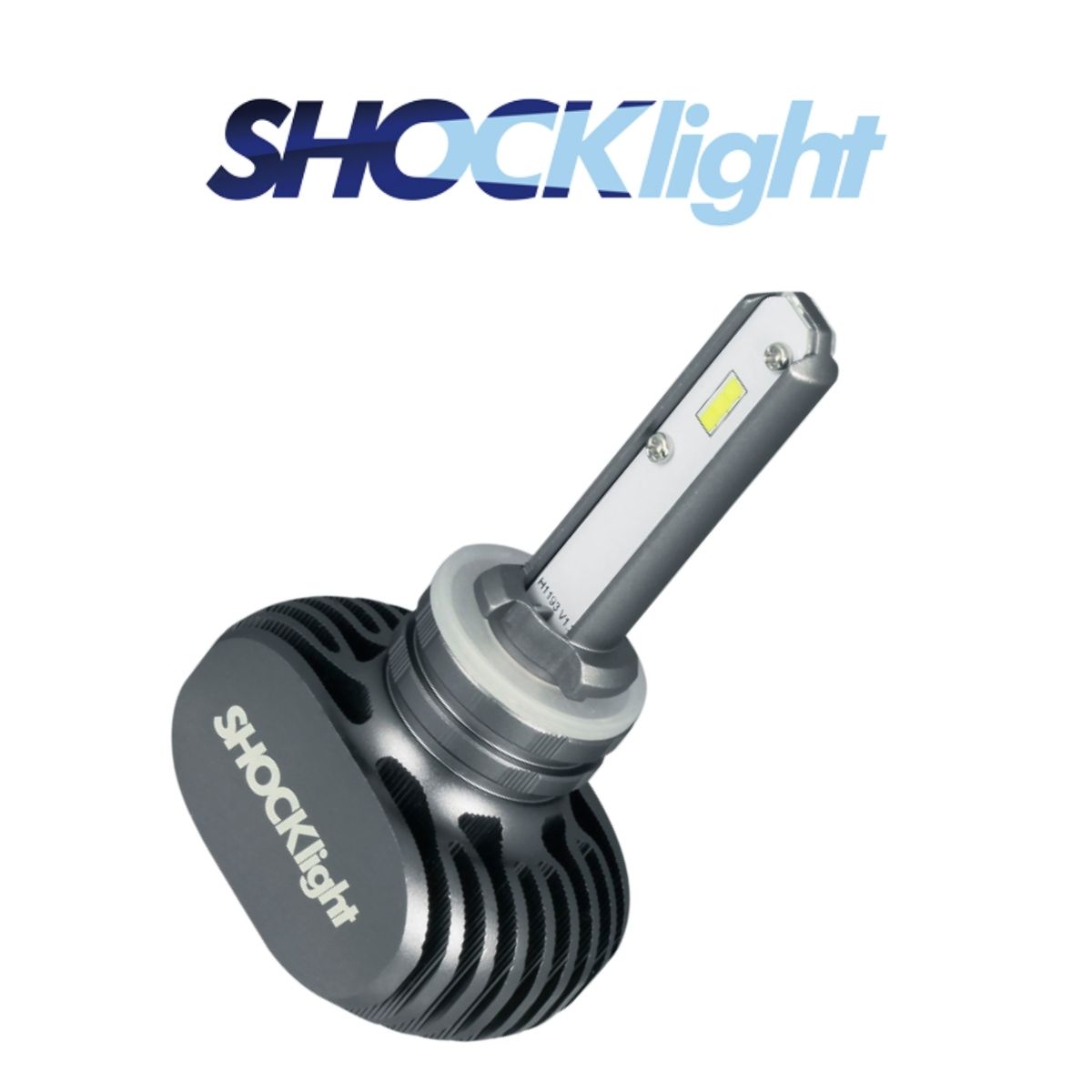 Par de Lâmpadas Super Led Ultraled Titanium H27 6000K 12V 50W 5000 Lumens Shocklight - SLL-60027