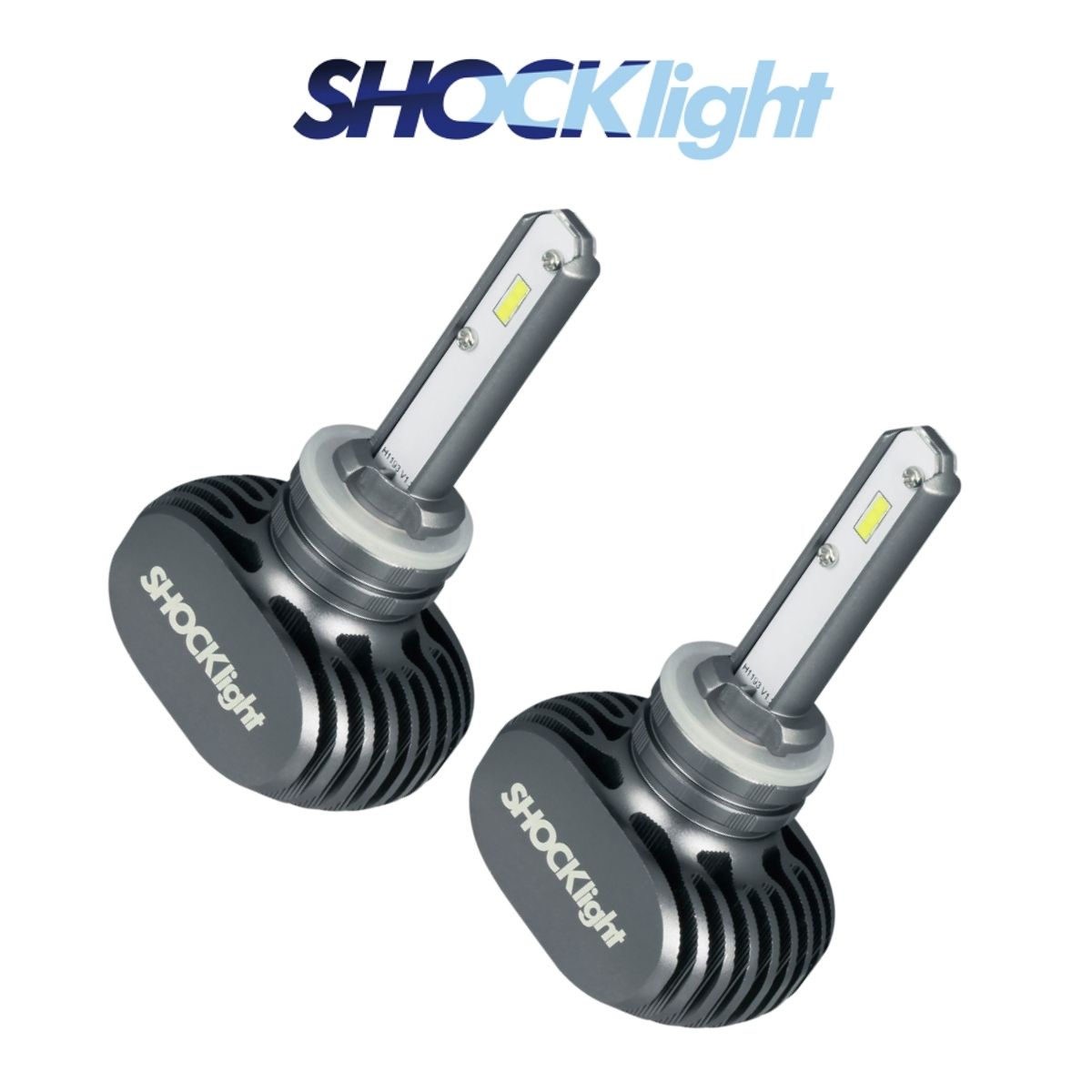 Par de Lâmpadas Super Led Ultraled Titanium H27 6000K 12V 50W 5000 Lumens Shocklight - SLL-60027