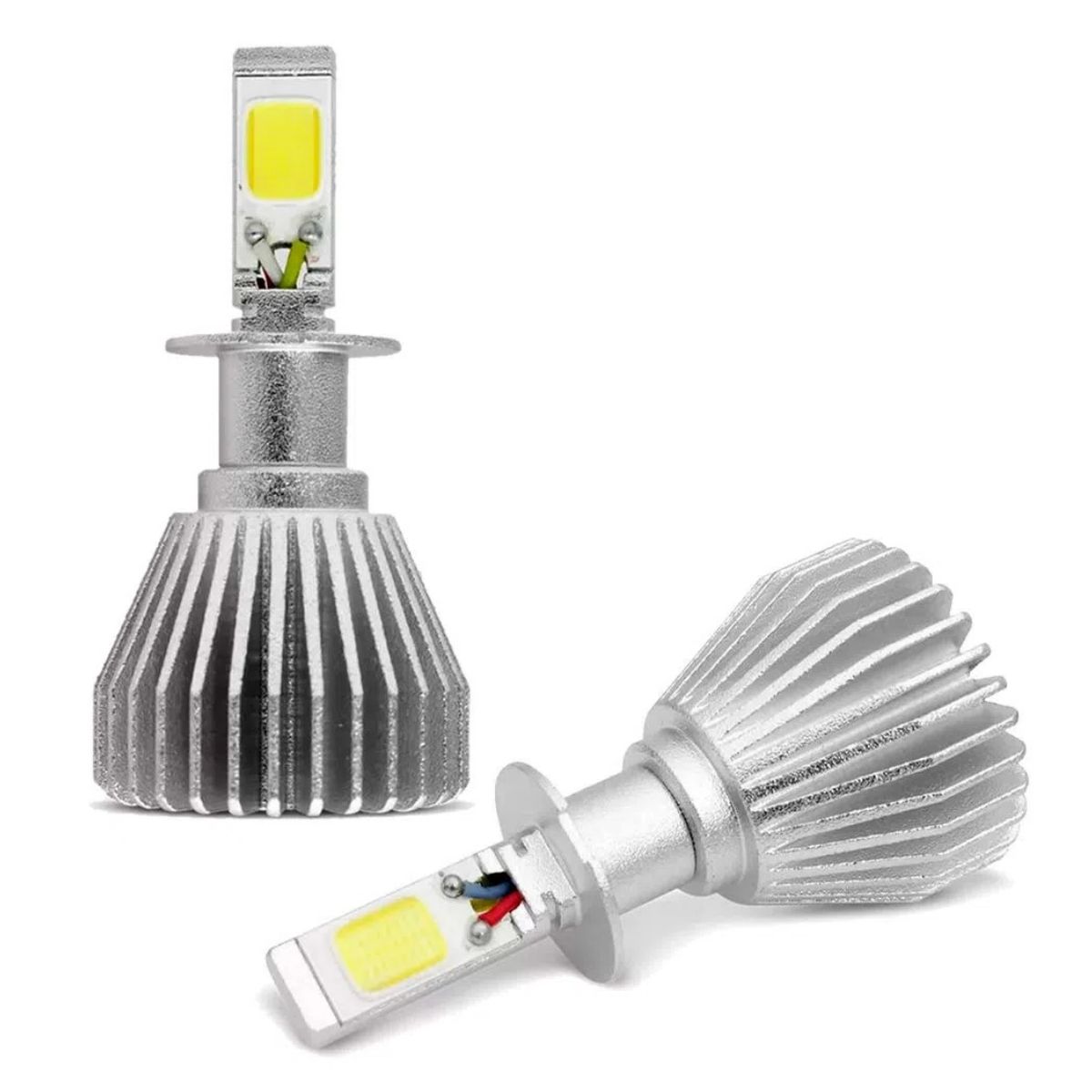 Par de Lâmpada Super LED Headlight H3 6000K 12V 35W 3200 Lumens Shocklight SLL-10003