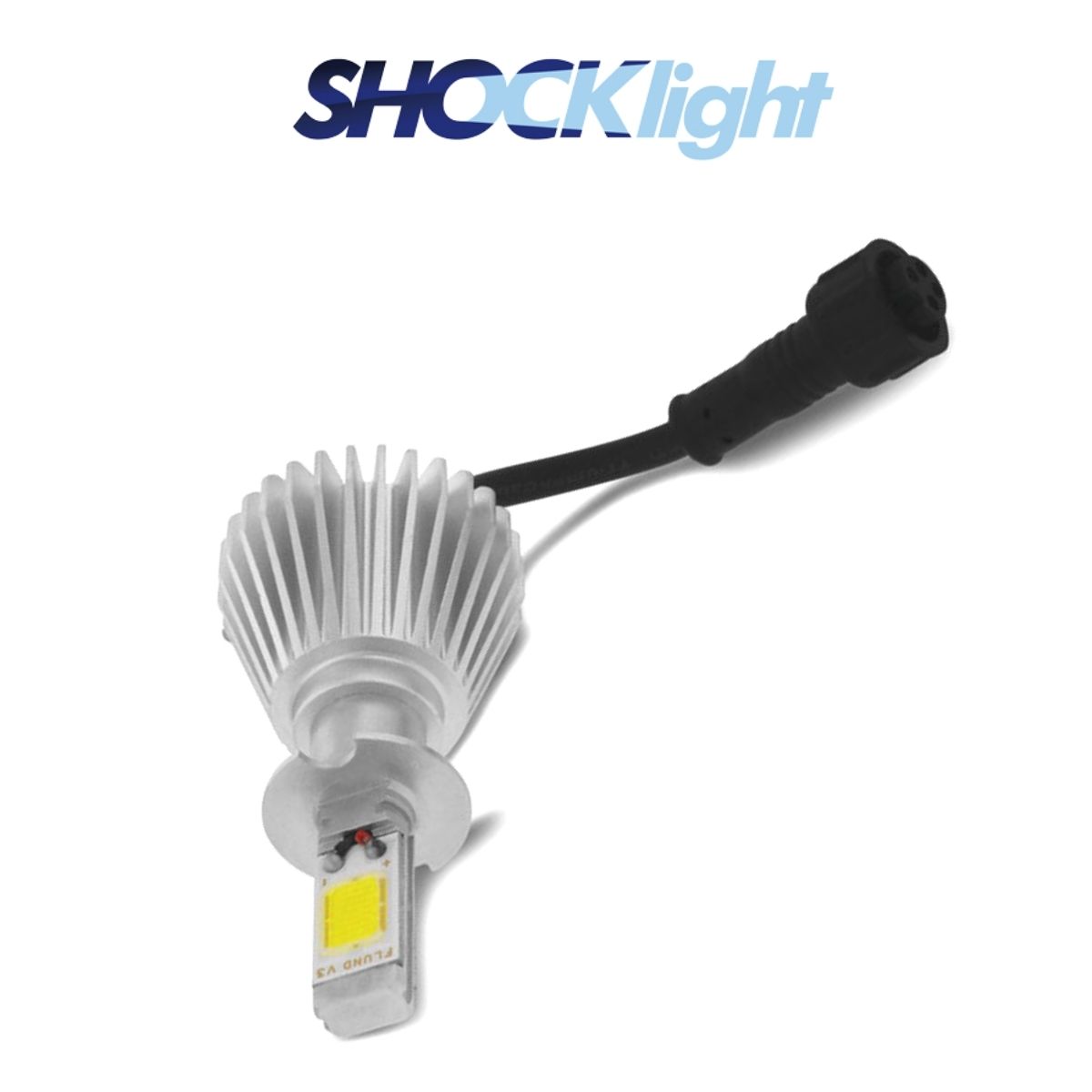 Par de Lâmpada Super LED Headlight H3 6000K 12V 35W 3200 Lumens Shocklight SLL-10003