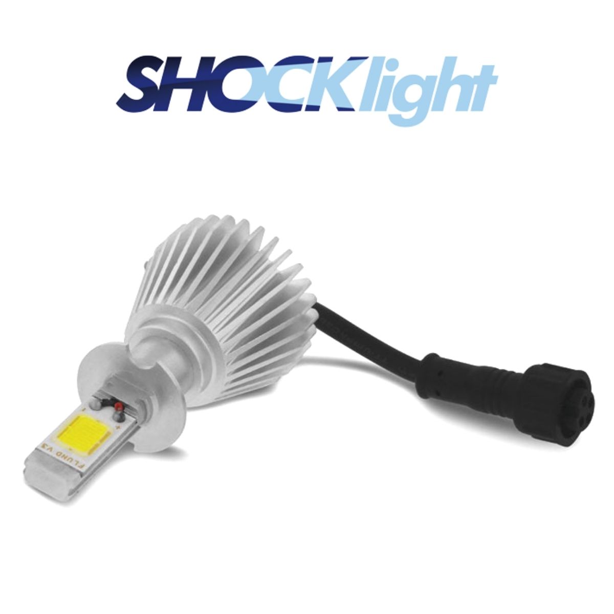 Par de Lâmpada Super LED Headlight H3 6000K 12V 35W 3200 Lumens Shocklight SLL-10003
