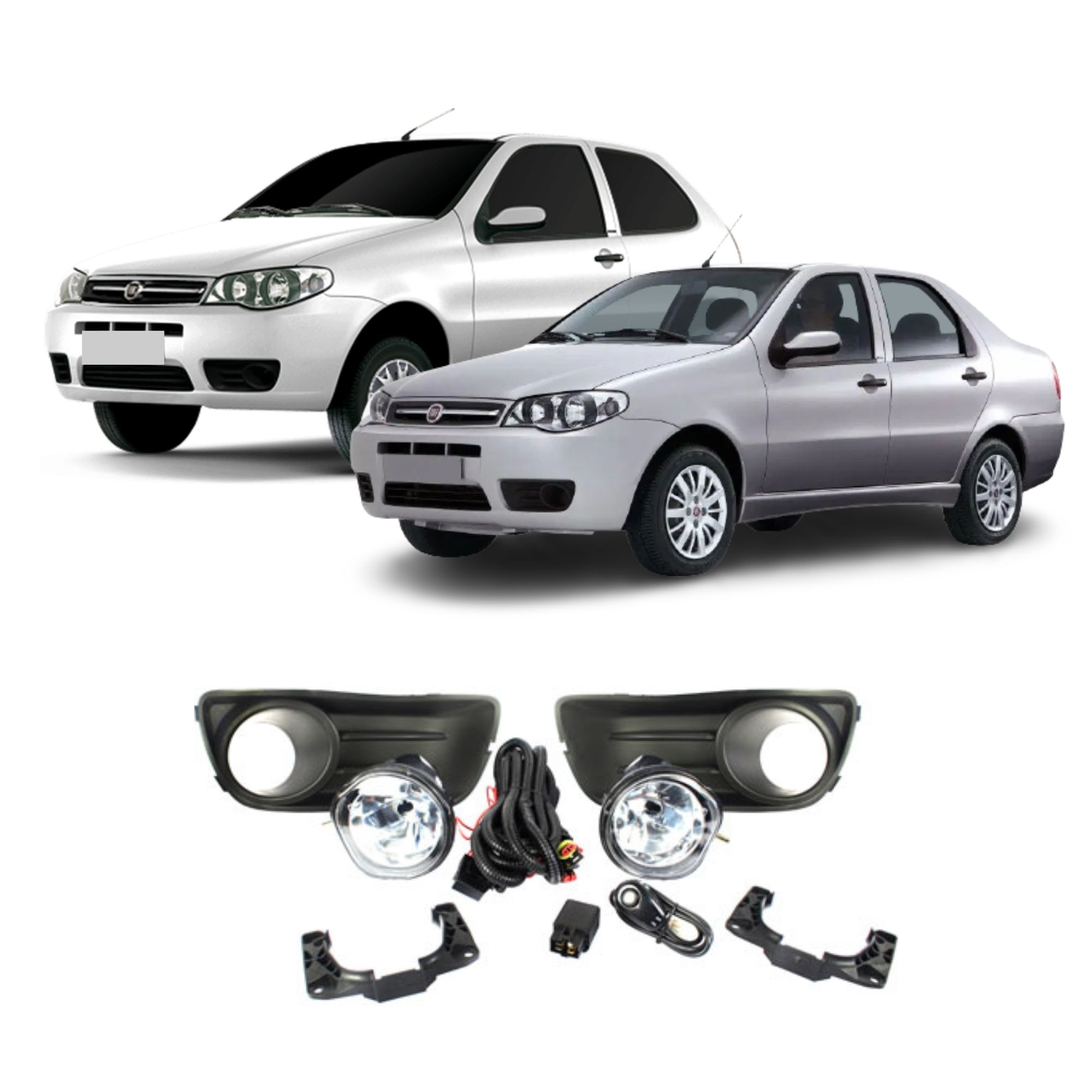 Kit Faról Milha Fiat Pálio 2010-2021 Siena Fire Economy 2010-2021 Universal SL-090510U Shocklight