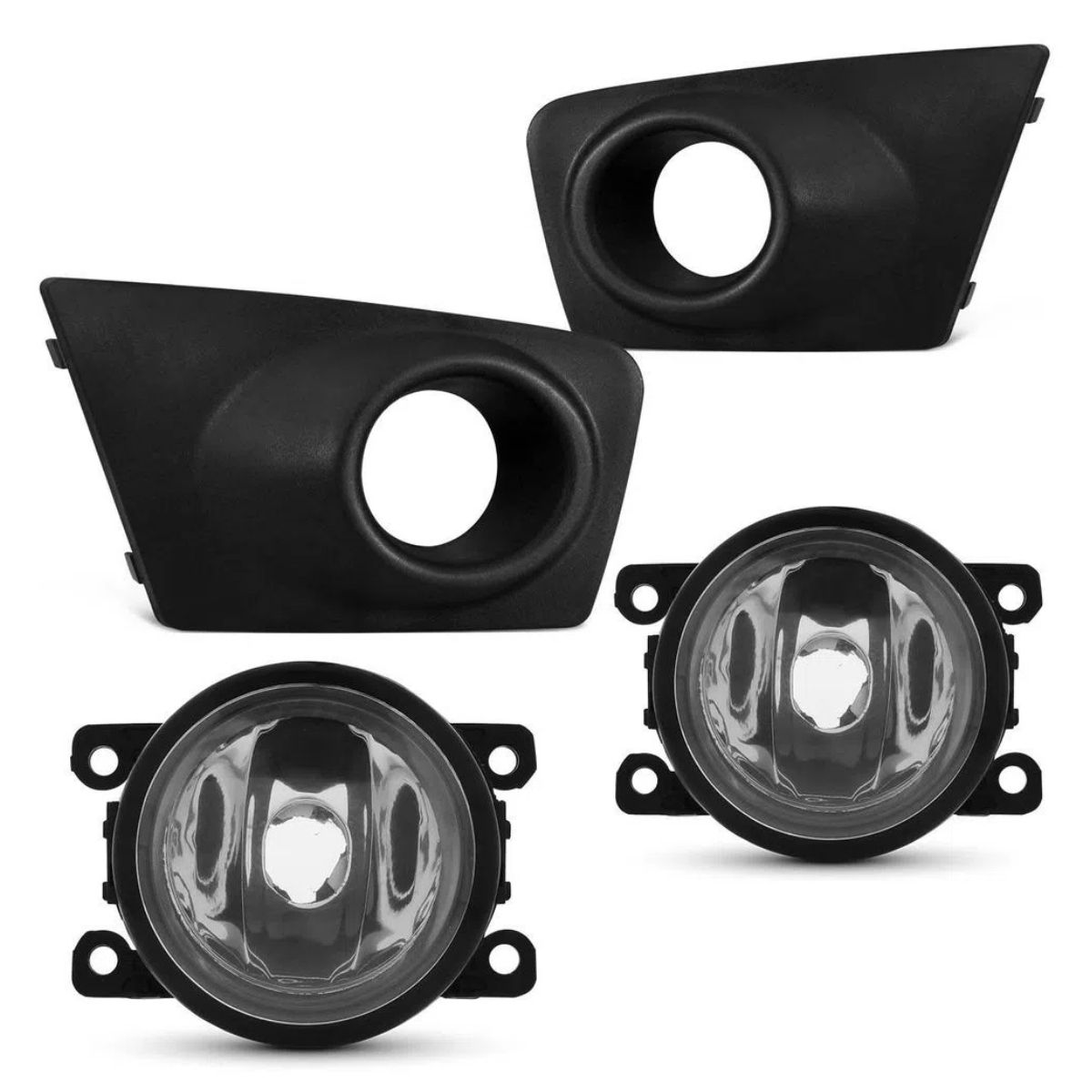 Kit Faról Milha Shocklight L200 Triton 2011 até 2013 Original Preto SL-190210