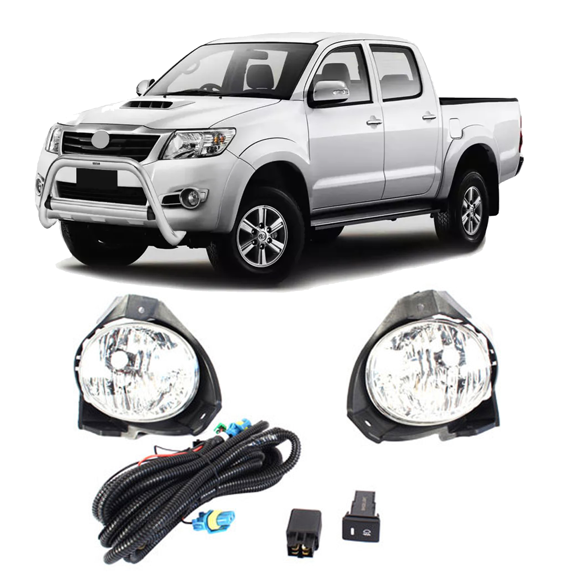 Kit Faról Milha Hilux SR / SRV 2009 a 2011 Chave original Shocklight SL-250710 I