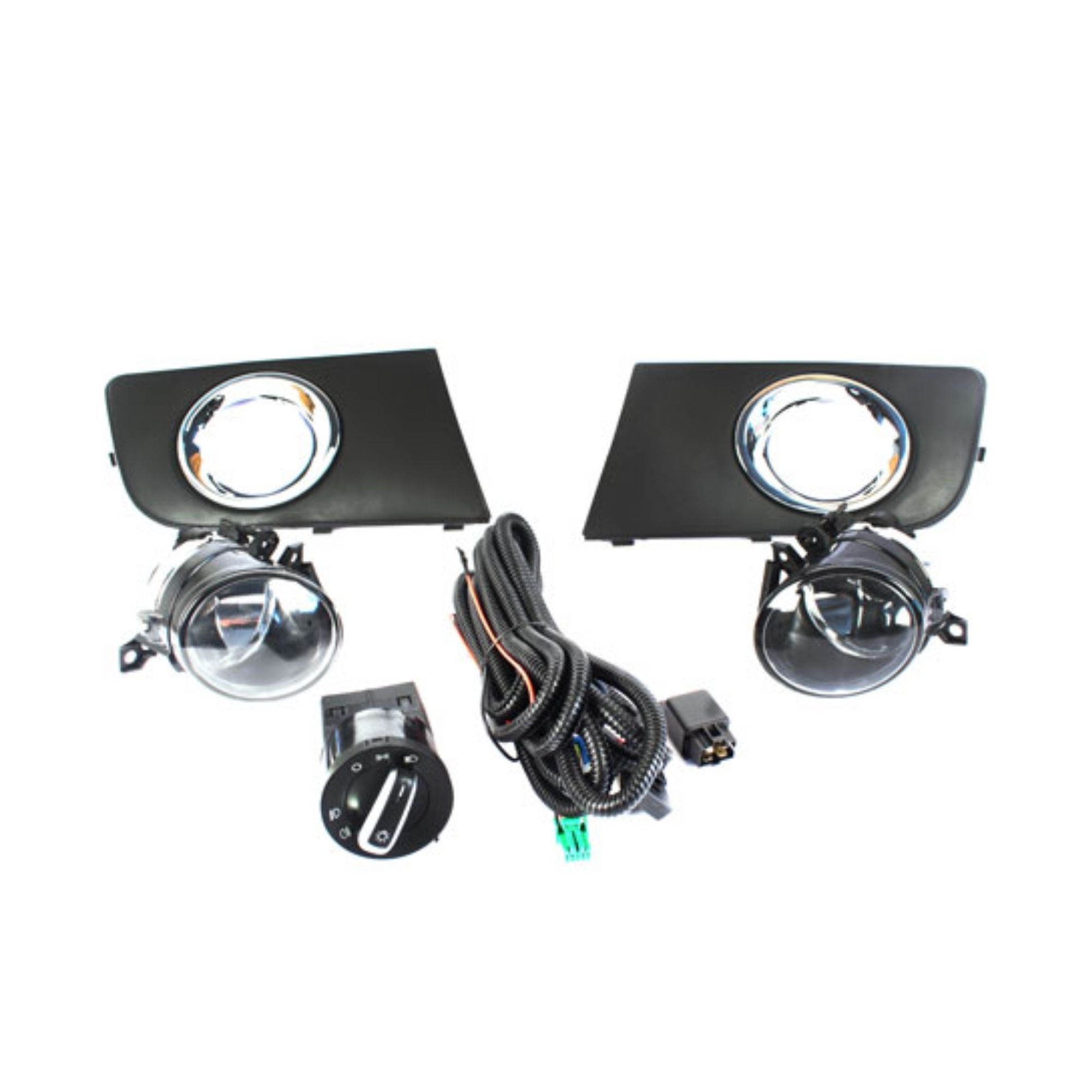 Kit Faról Milha Volkswagen Amarok 2010 - 2014 Botão Redondo Modelo Original Shocklight SL-260911