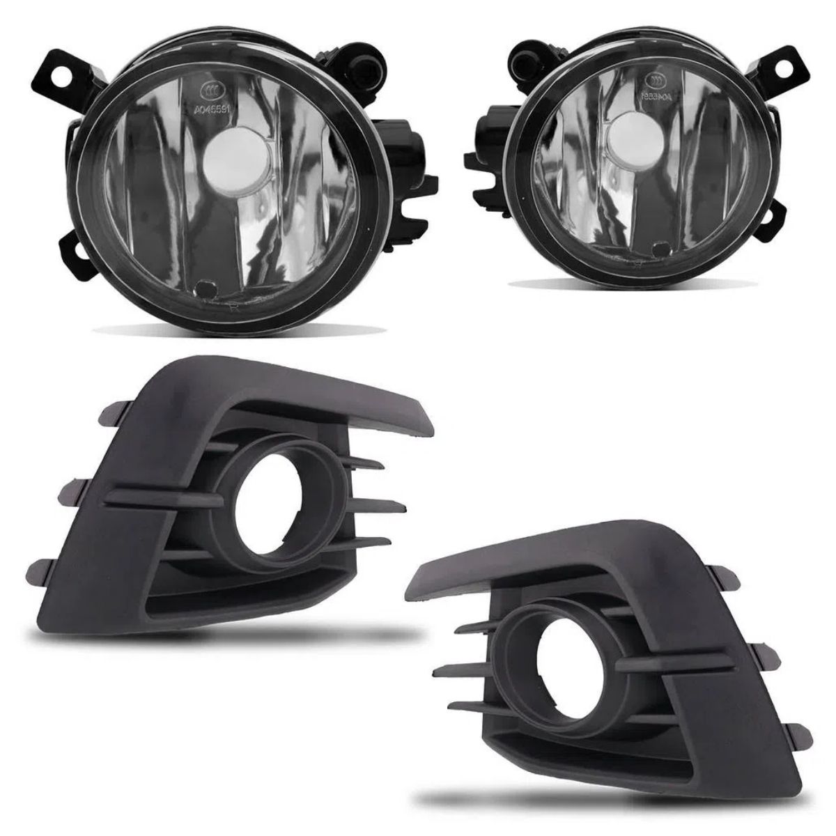Kit Faról Milha Gol G7 Com Grade Preta Int Original  Cromado SL-262410 - Shocklight