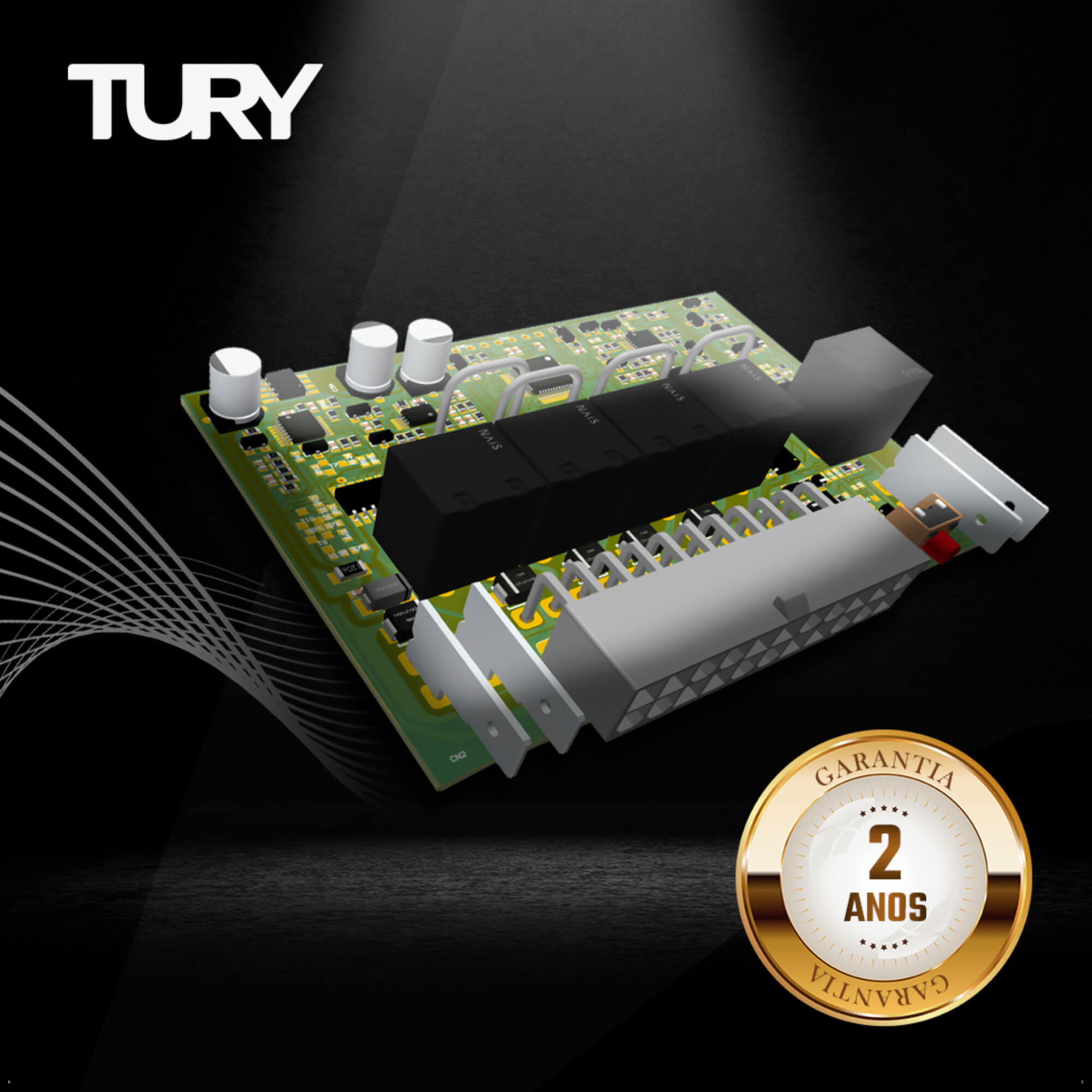 Modulo de Vidro Tury com Anti-esmagamento Vera Cruz 2007 até 2012 Tury - PRO4.61LONGM