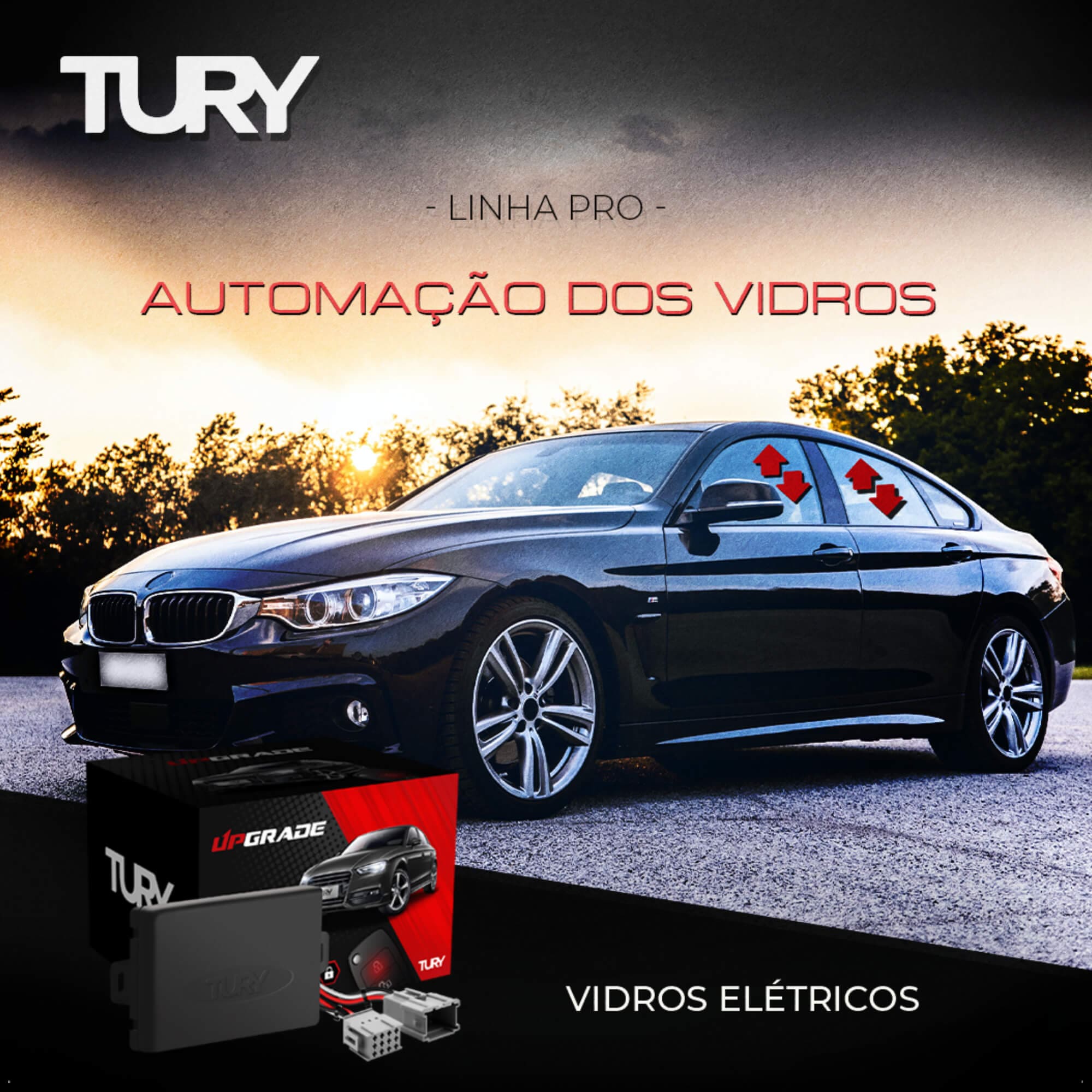 Modulo de Vidro Tury com Anti-esmagamento Vera Cruz 2007 até 2012 Tury - PRO4.61LONGM