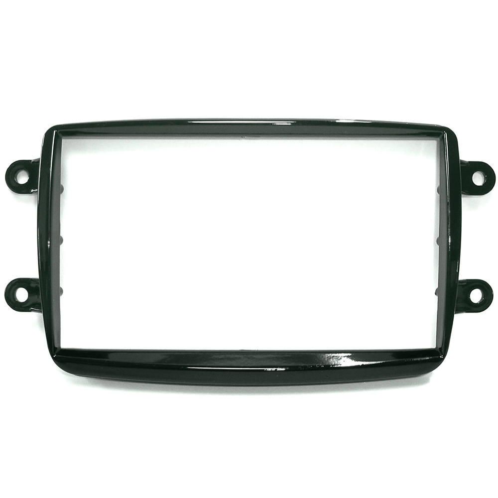 Moldura 2 Din Duster Sandero Logan Captur Kwid  2011 até 2020 Black Pianno CH Expex - EPX323