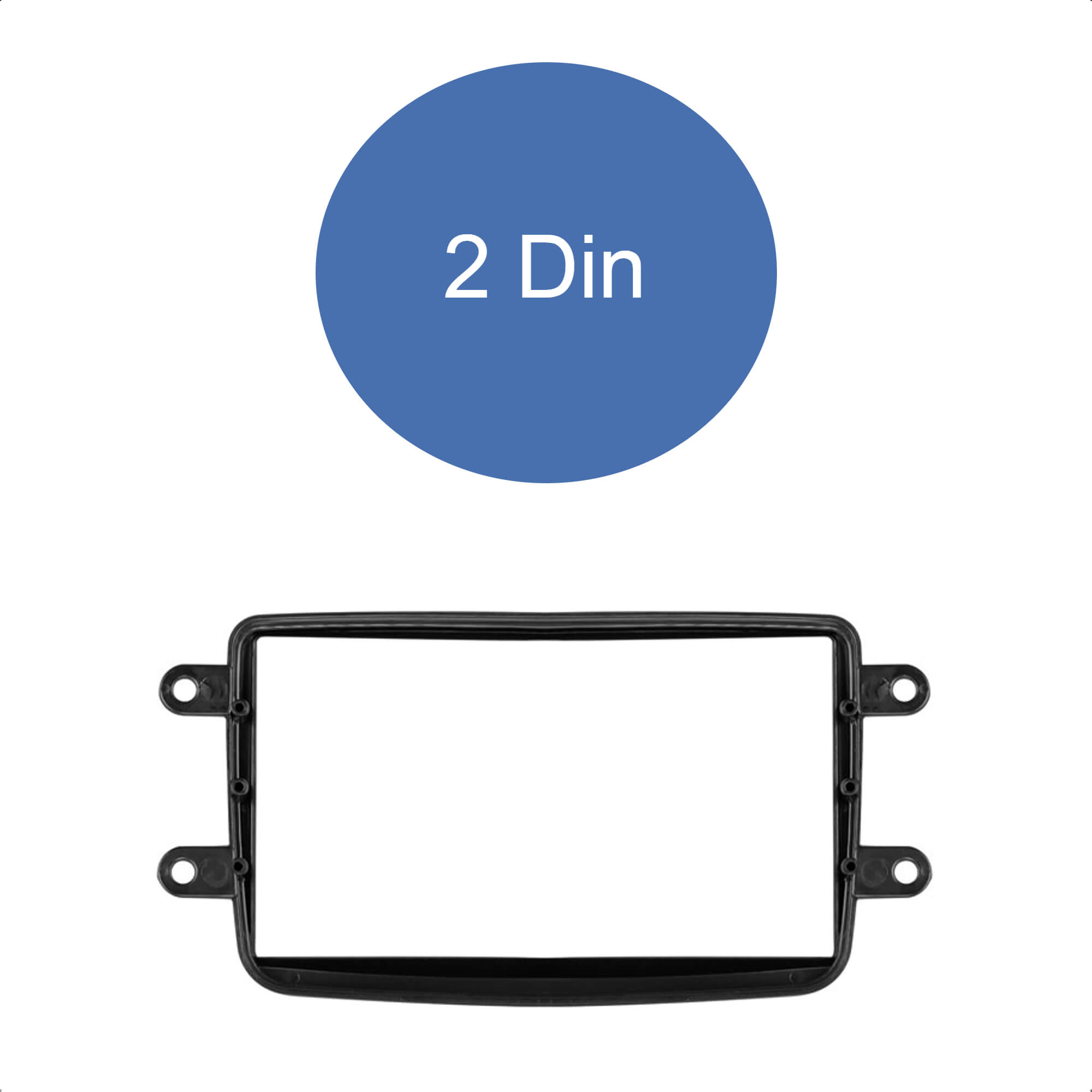 Moldura 2 Din Preto Duster Dynamique Sandero Expression Privilege 2011 Até 2020 CH Expex - EPX 252