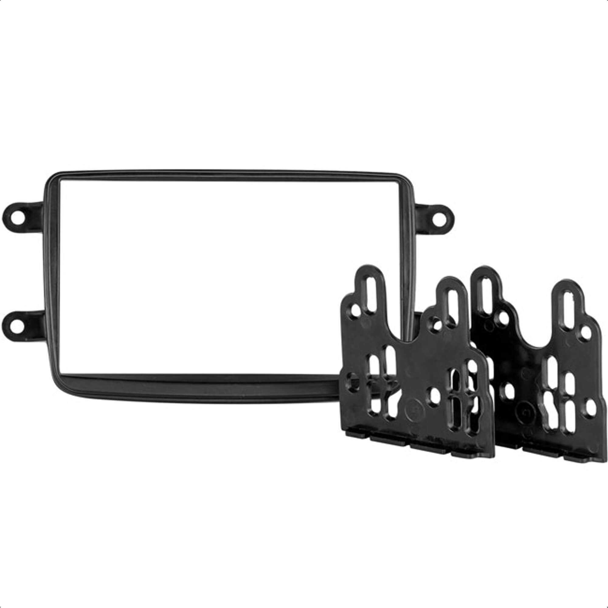 Moldura 2 Din Preto Duster Dynamique Sandero Expression Privilege 2011 Até 2020 CH Expex - EPX 252