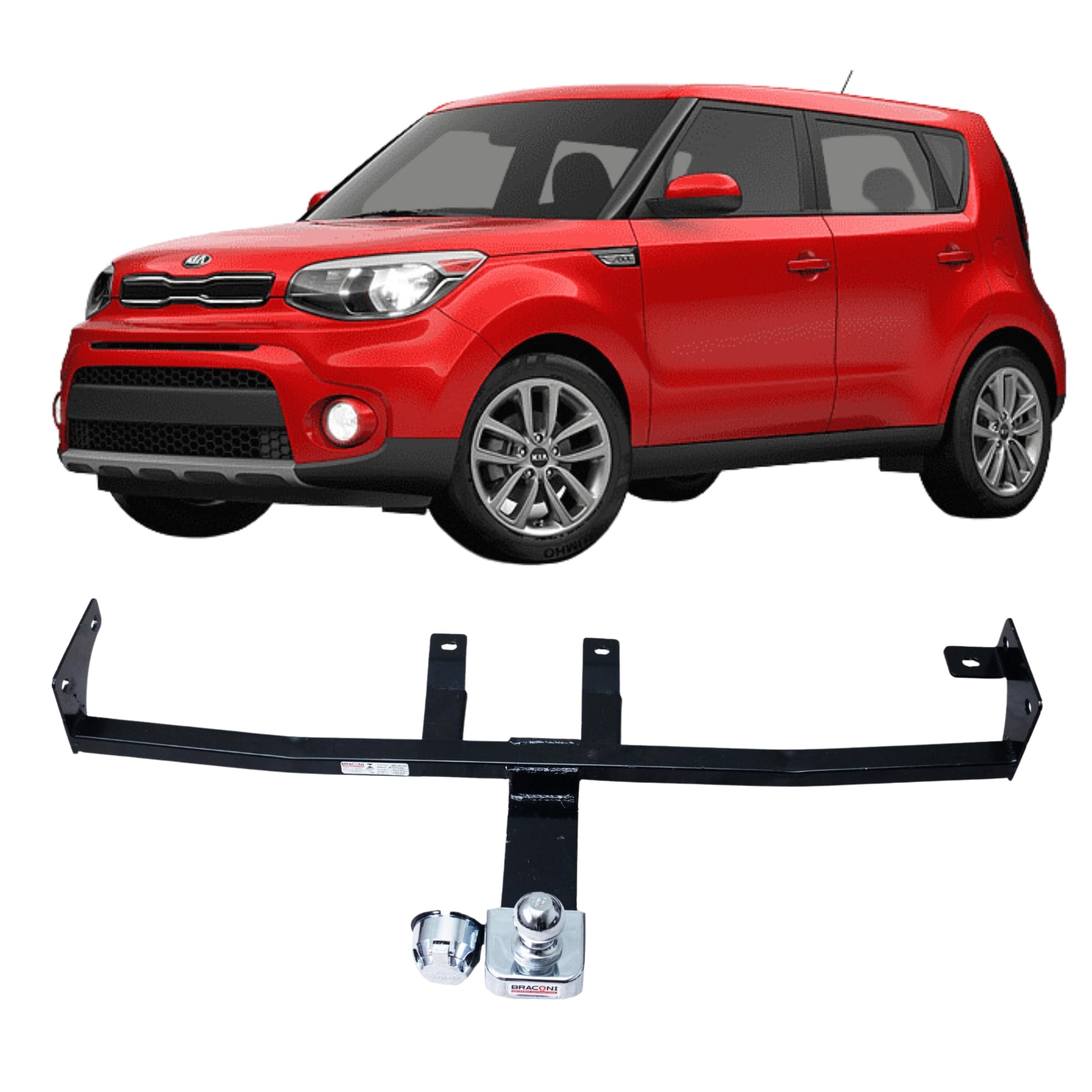 Engate Braconi Soul 2015-2018 Não Precisa Furar com Bola Cromada Tração 450kg Modelo Fixo-IM-135